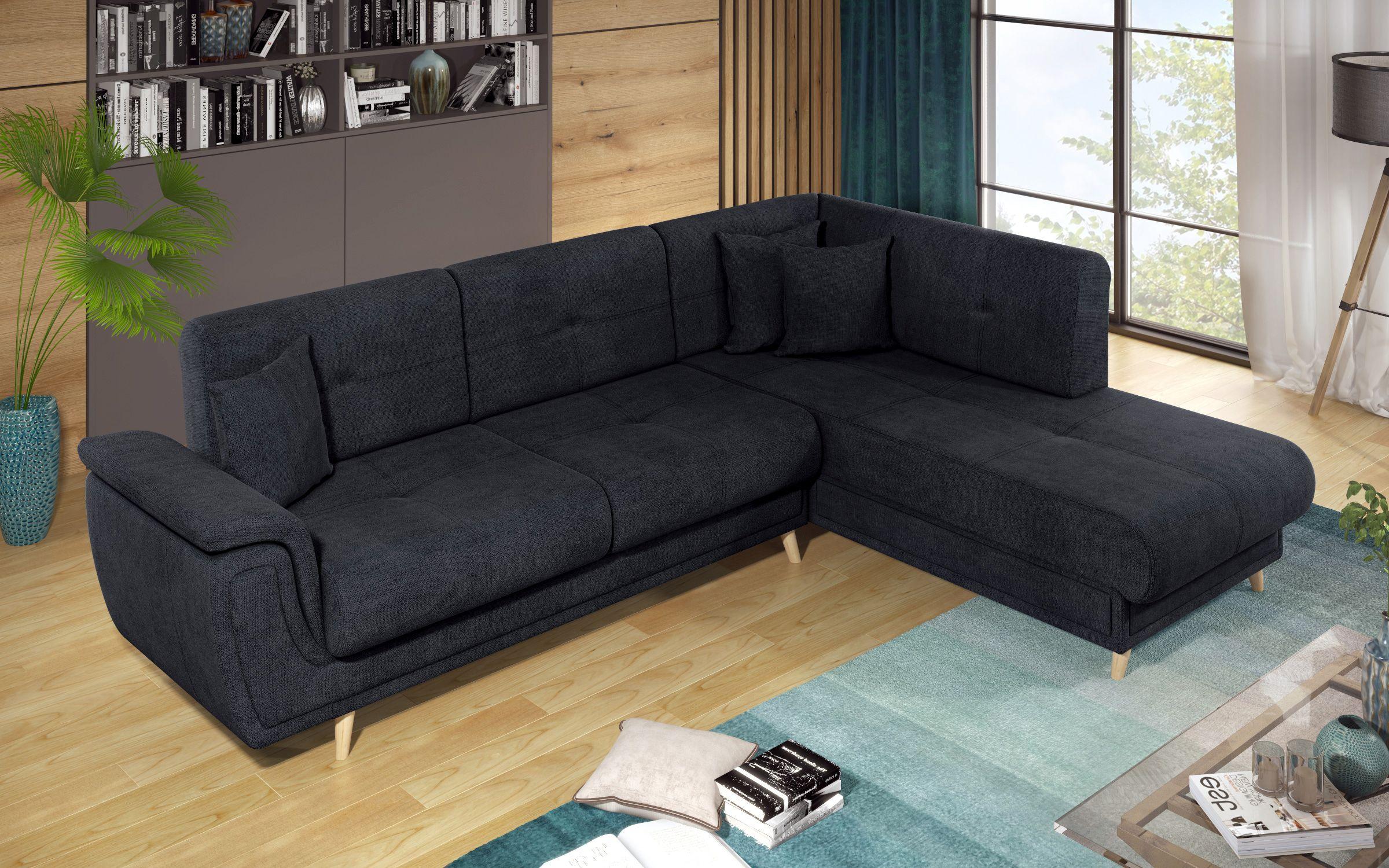 Γωνιακός καναπές Princes Premium με μηχανισμός κλικ κλακ, ανθρακί  4