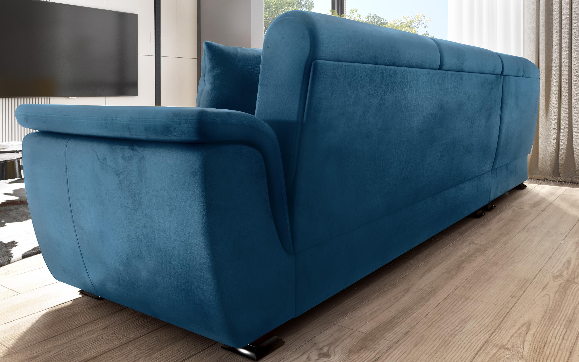 Γωνιακός καναπές Princes ΙΙ, μπλε  5
