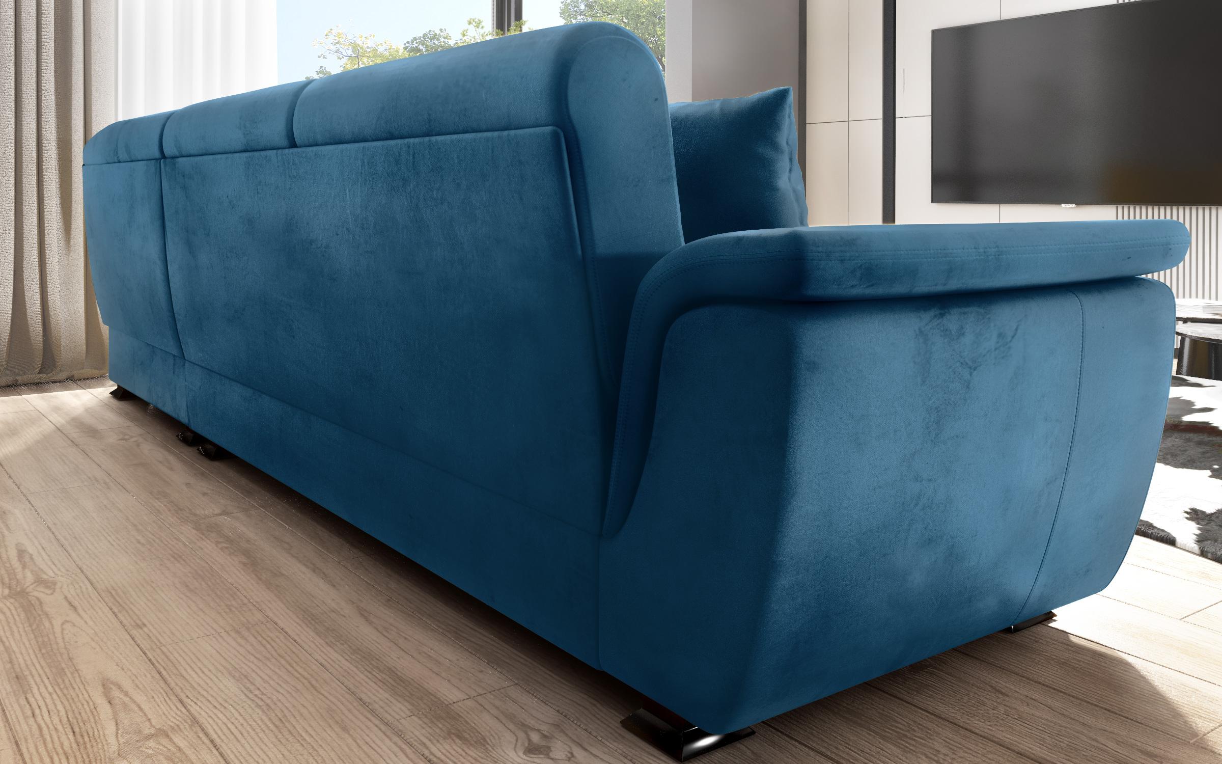 Γωνιακός καναπές Princes ΙΙ, μπλε  4