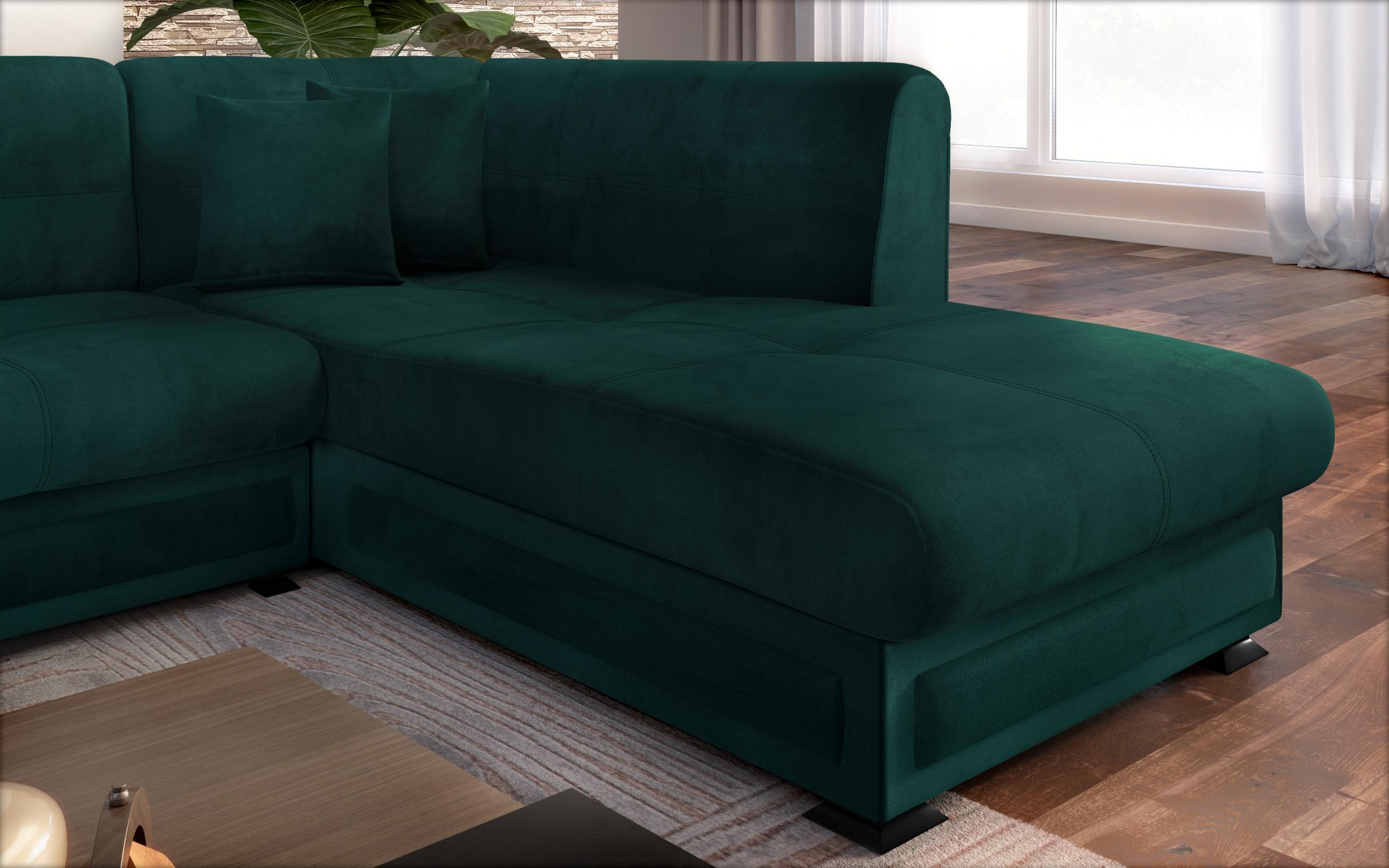 Γωνιακός καναπές Princess Lux, πράσινο  8