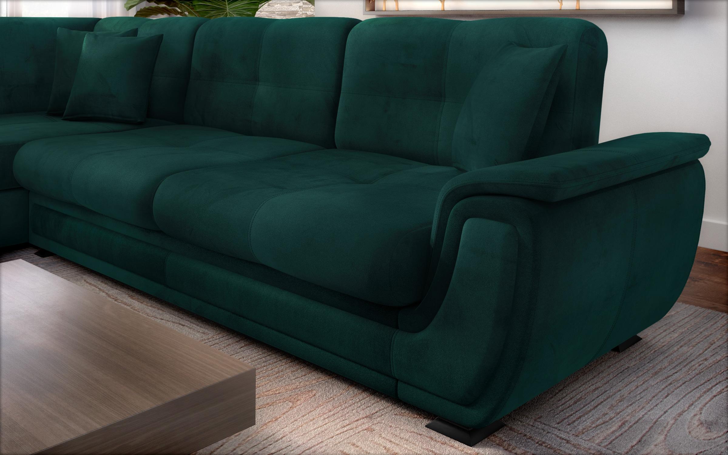 Γωνιακός καναπές  Princes ΙΙ, πράσινο  7