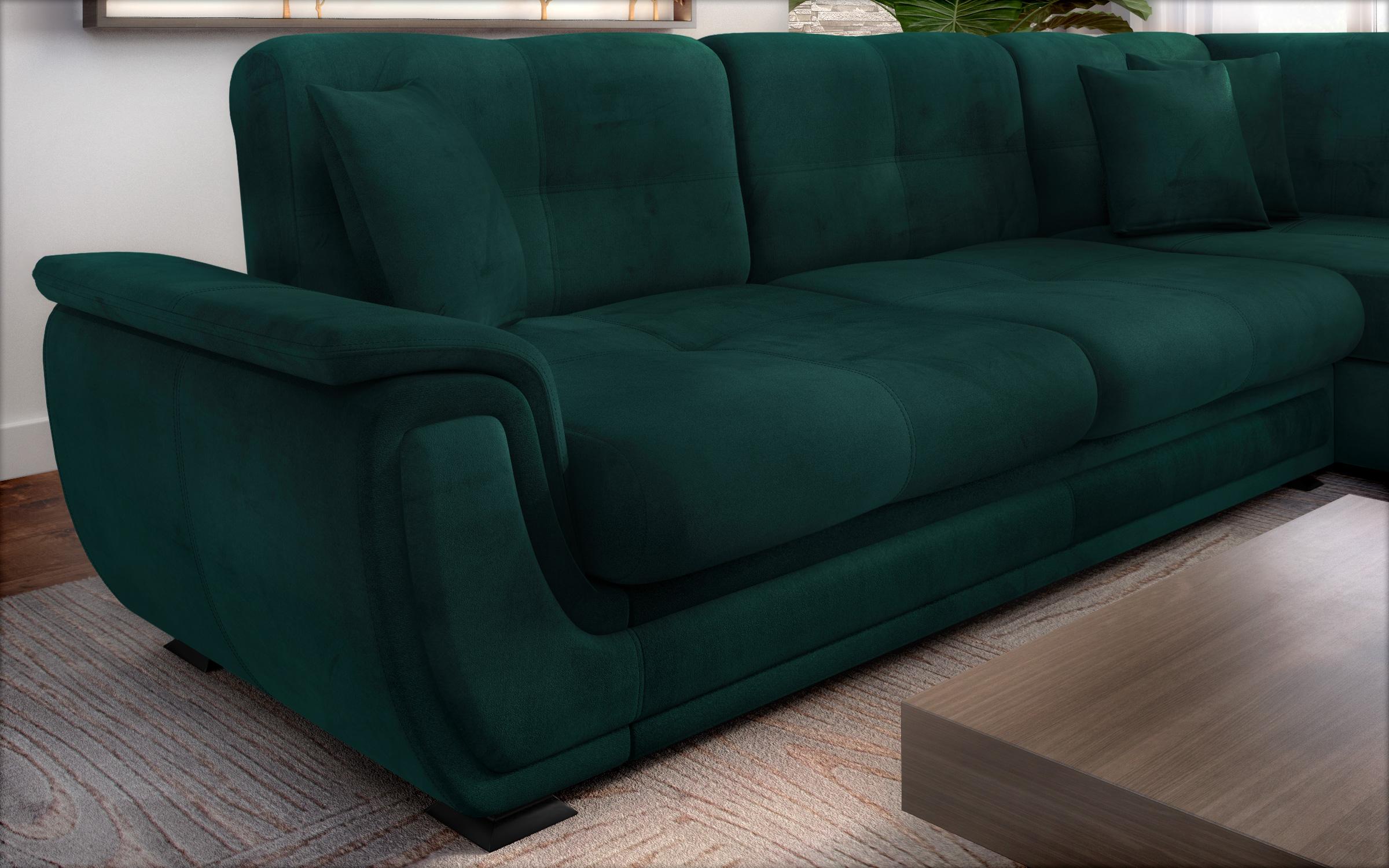 Γωνιακός καναπές Princess Lux, πράσινο  9