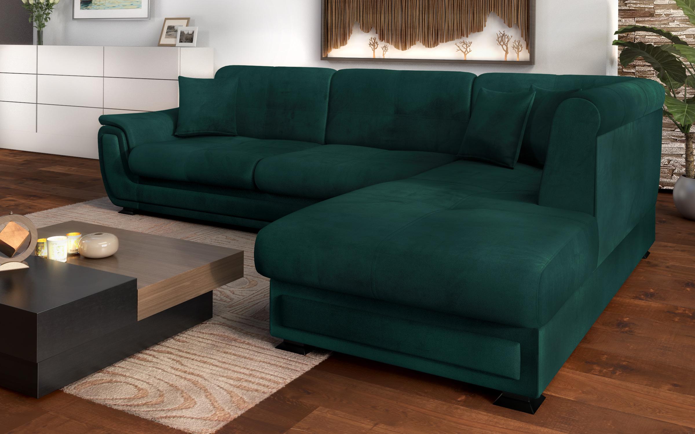 Γωνιακός καναπές Princess Lux, πράσινο  3