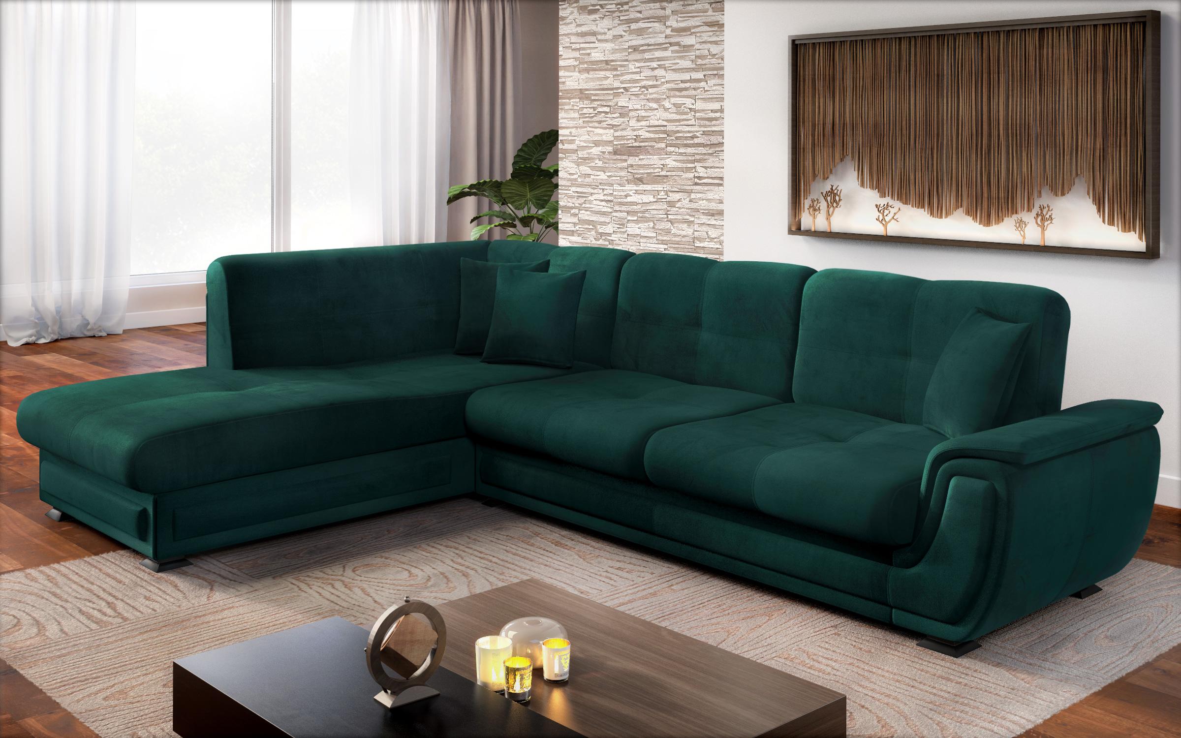 Γωνιακός καναπές  Princes ΙΙ, πράσινο  3
