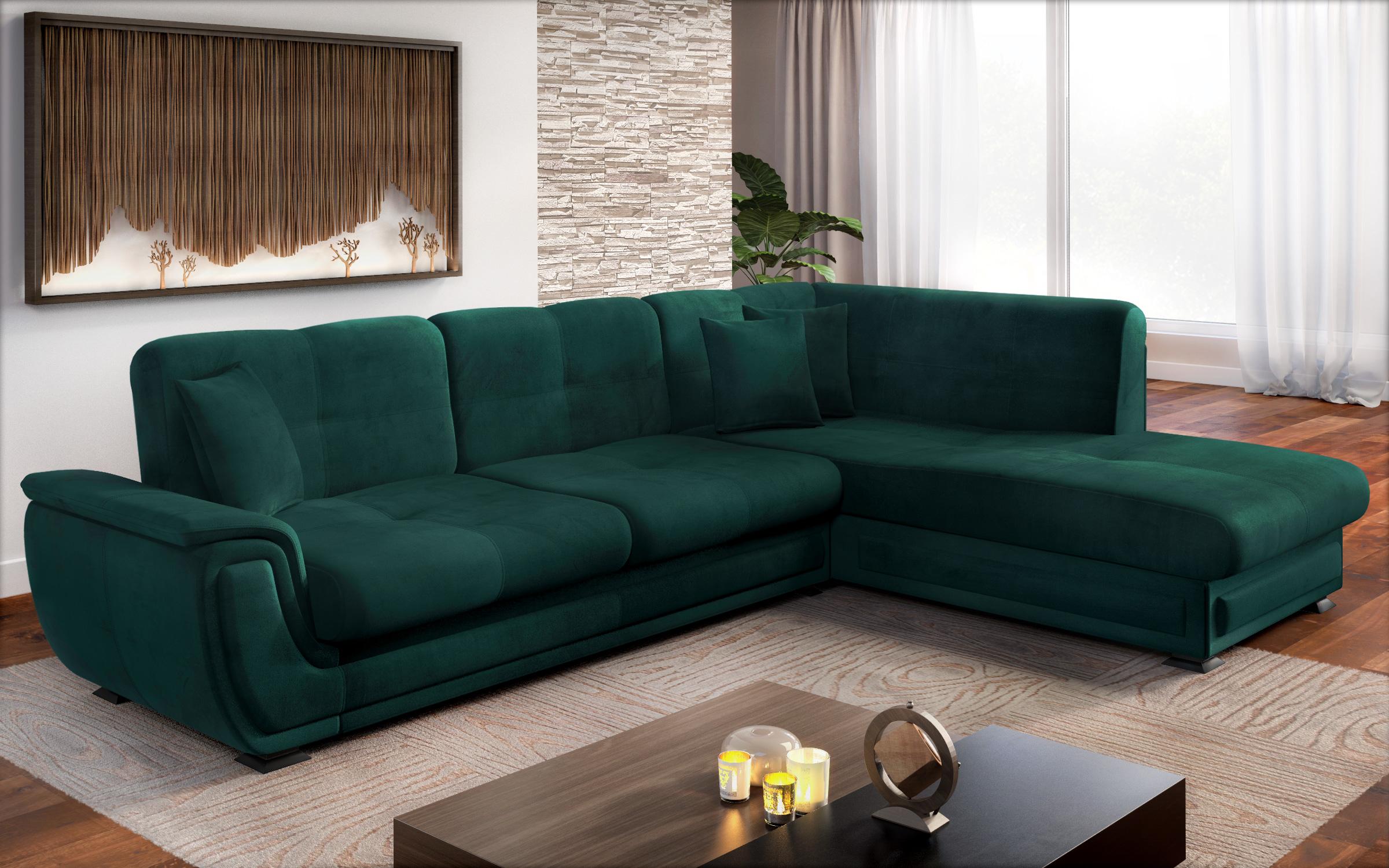 Γωνιακός καναπές Princess Lux, πράσινο  4