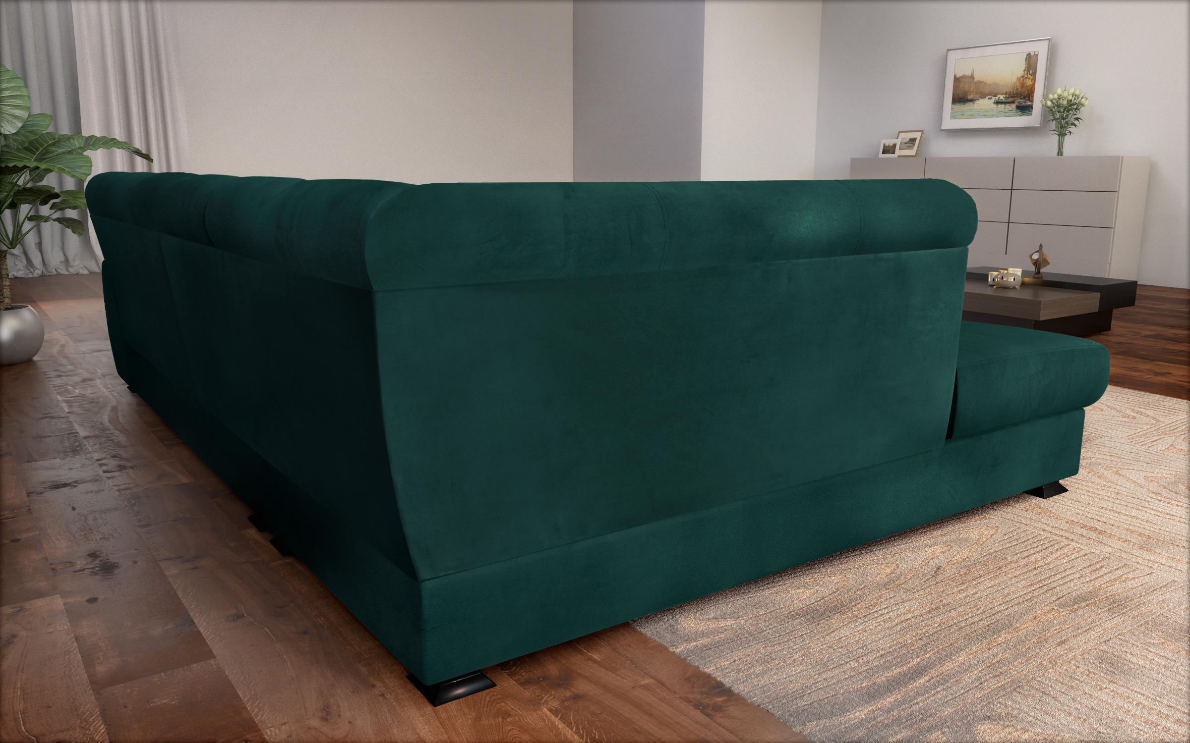 Γωνιακός καναπές  Princes ΙΙ, πράσινο  9