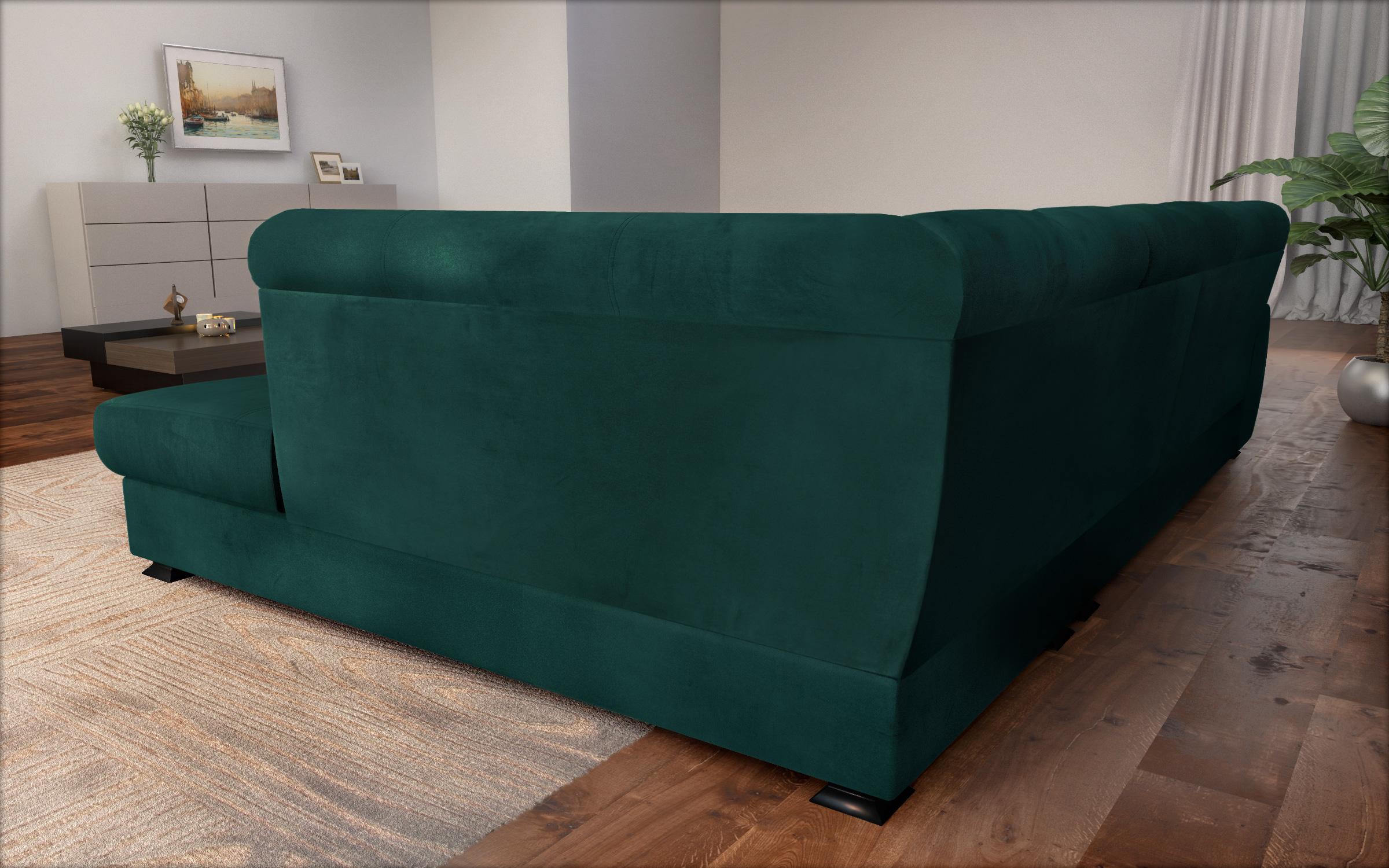 Γωνιακός καναπές Princess Lux, πράσινο  6