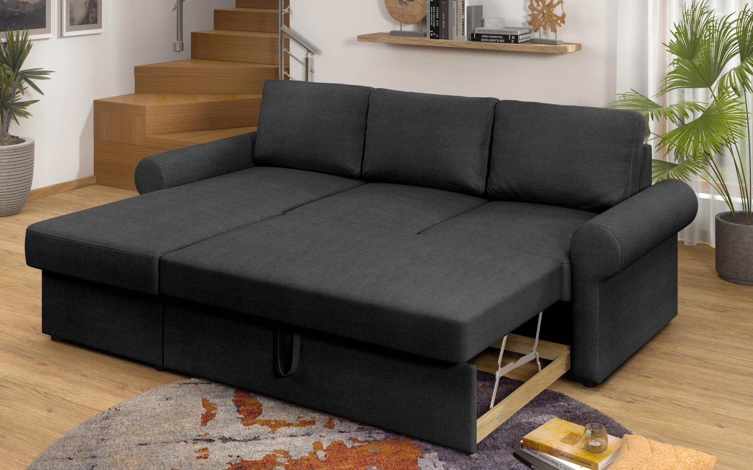 Γωνιακός καναπές Rimini, σκούρο γκρί  8