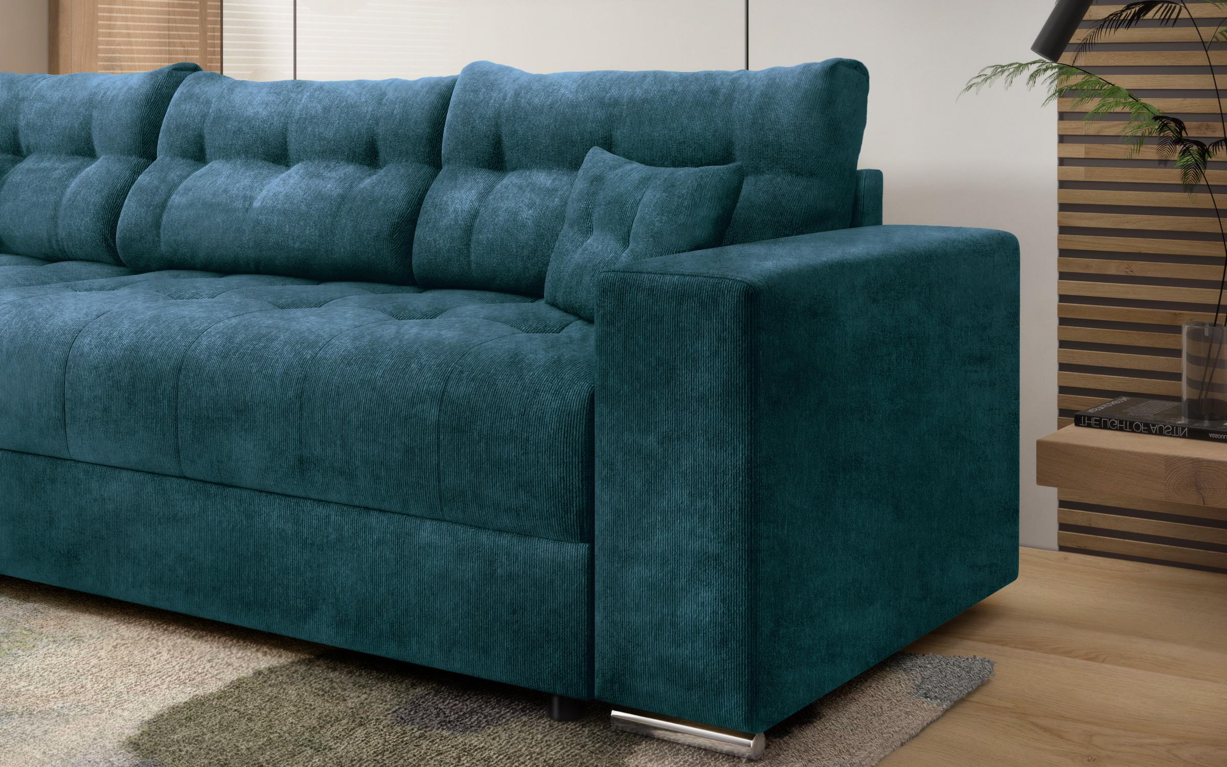 Γωνιακός καναπές Sander, μπλε  7