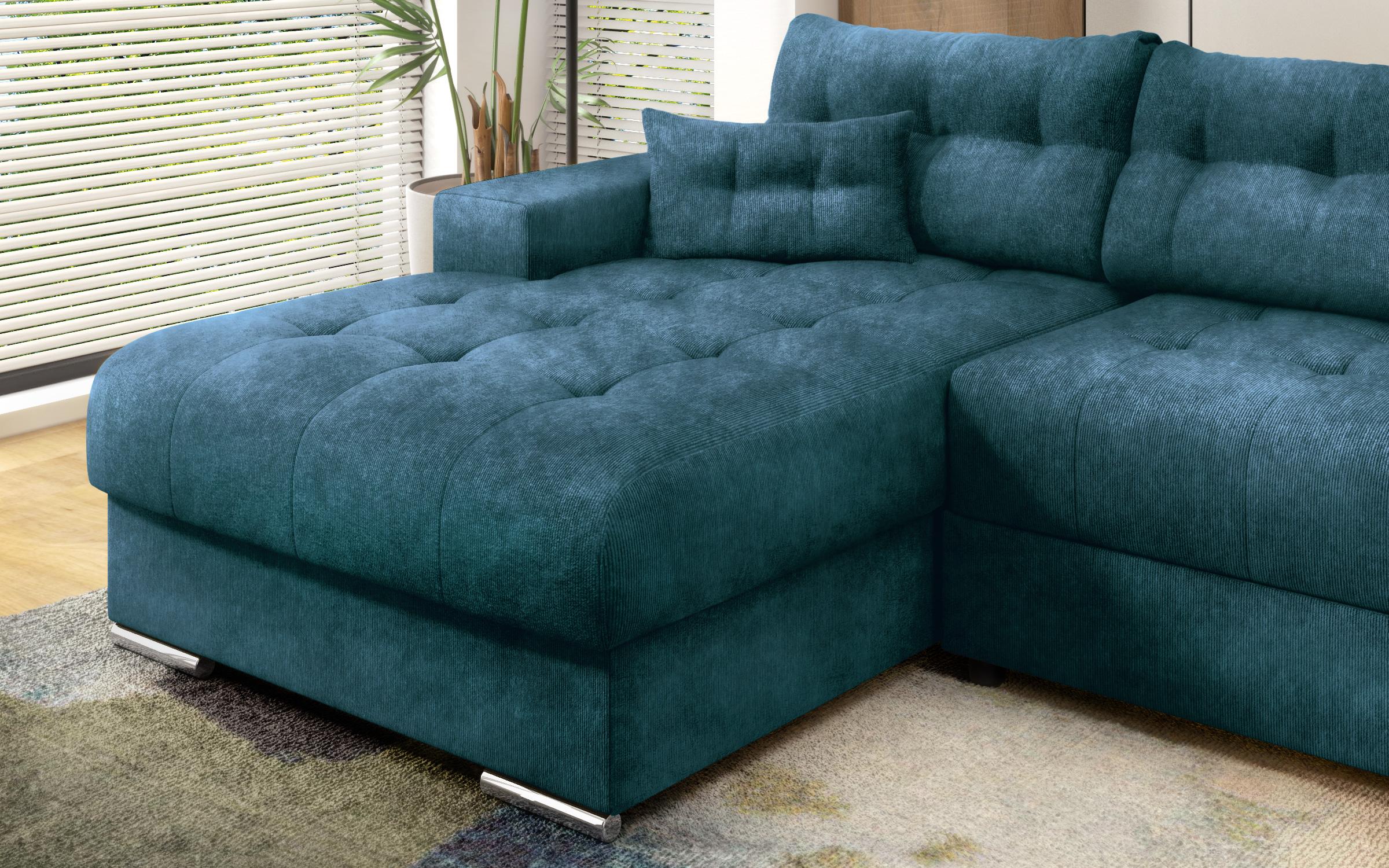 Γωνιακός καναπές Sander, μπλε  8