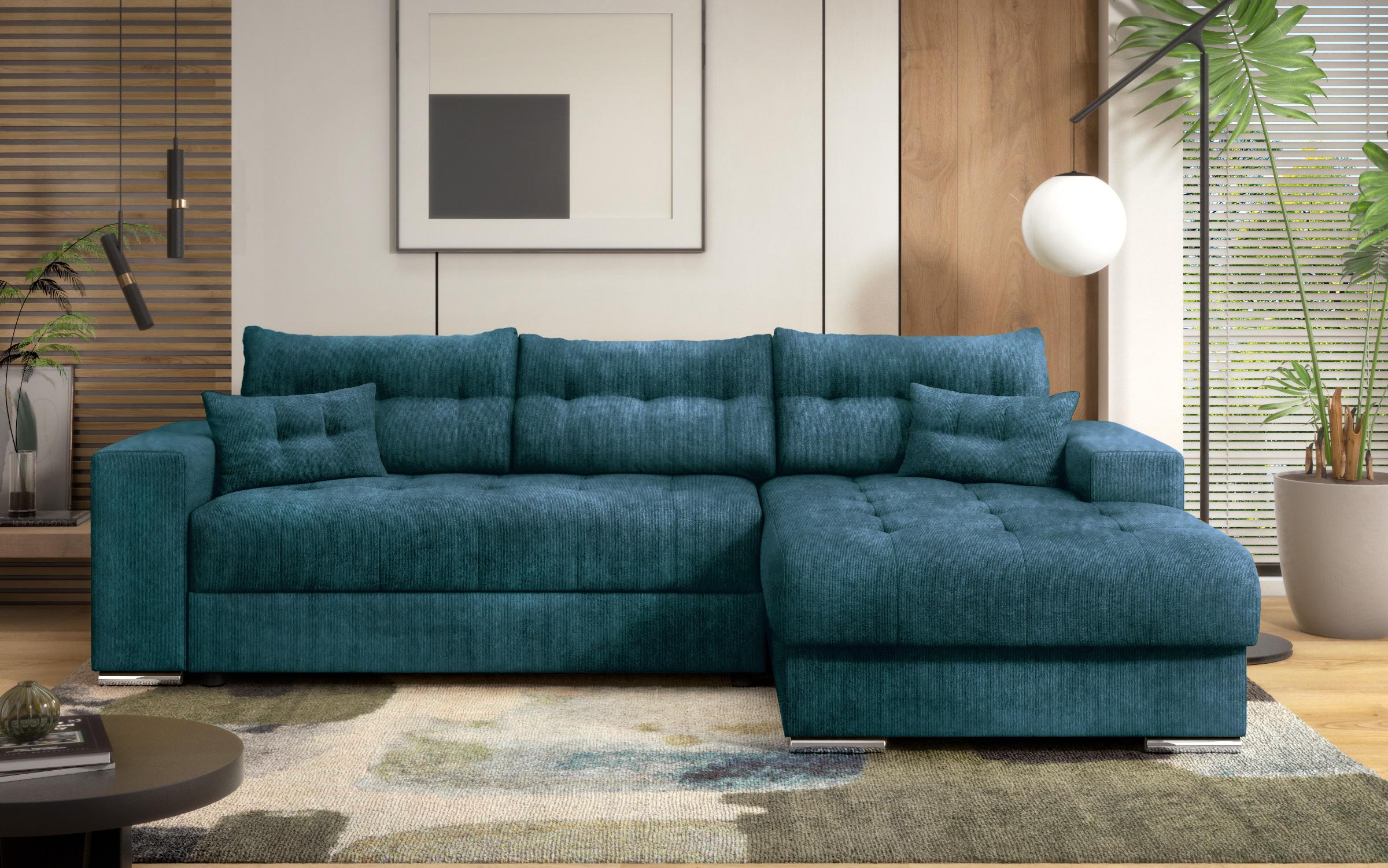 Γωνιακός καναπές Sander, μπλε  1