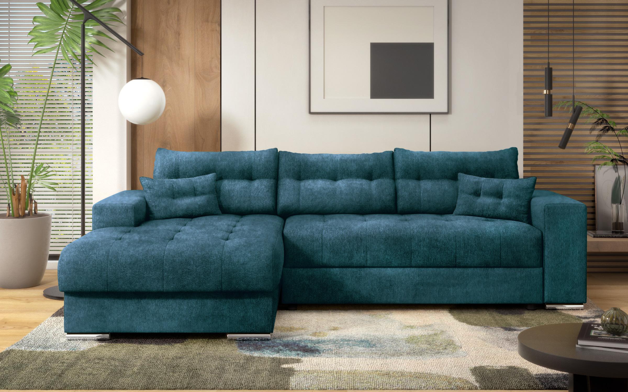 Γωνιακός καναπές Sander, μπλε  1