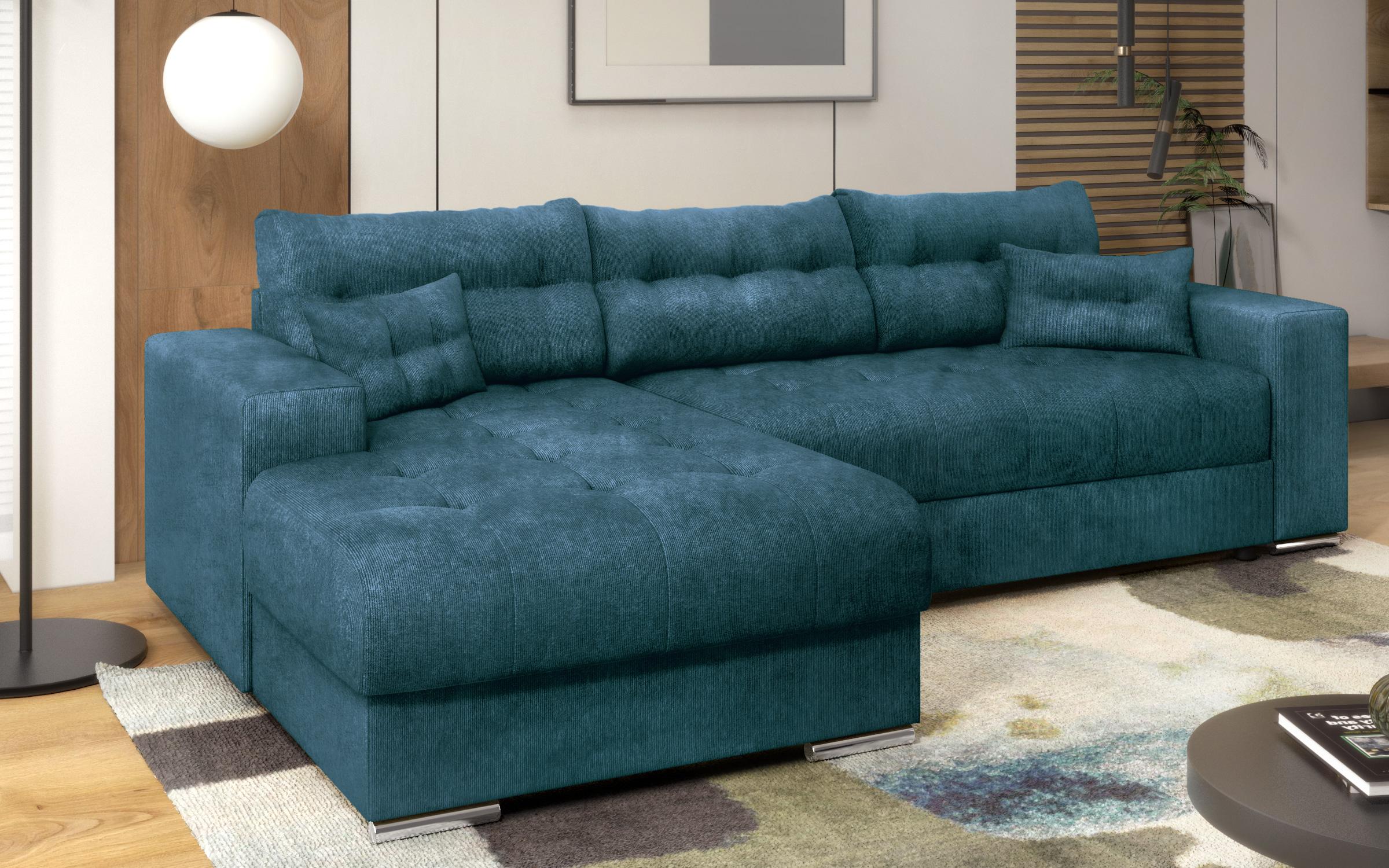 Γωνιακός καναπές Sander, μπλε  3
