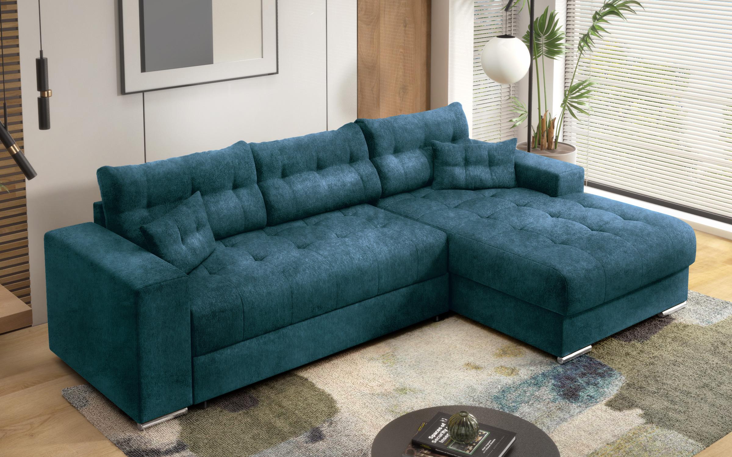 Γωνιακός καναπές Sander, μπλε  4