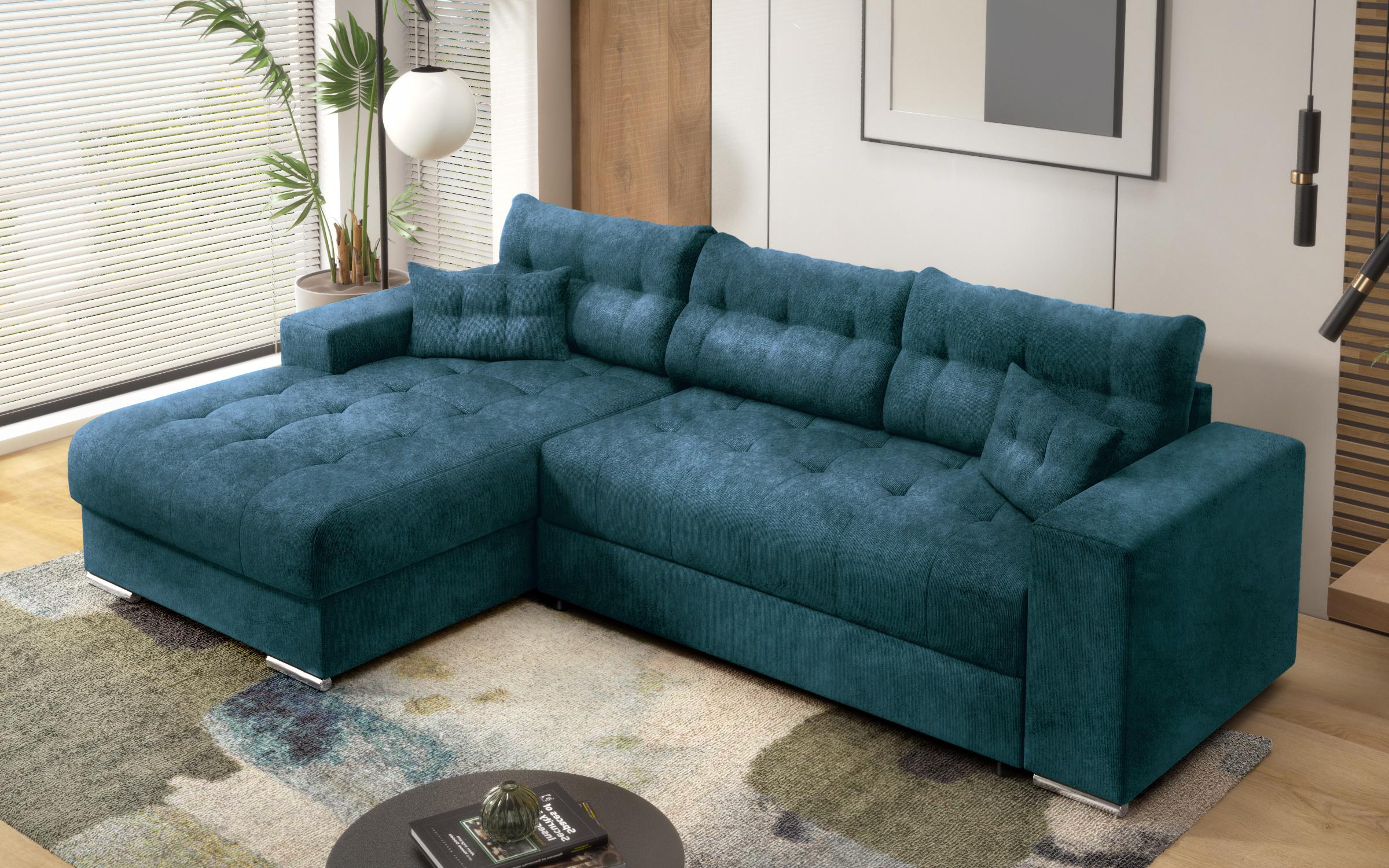Γωνιακός καναπές Sander, μπλε  5
