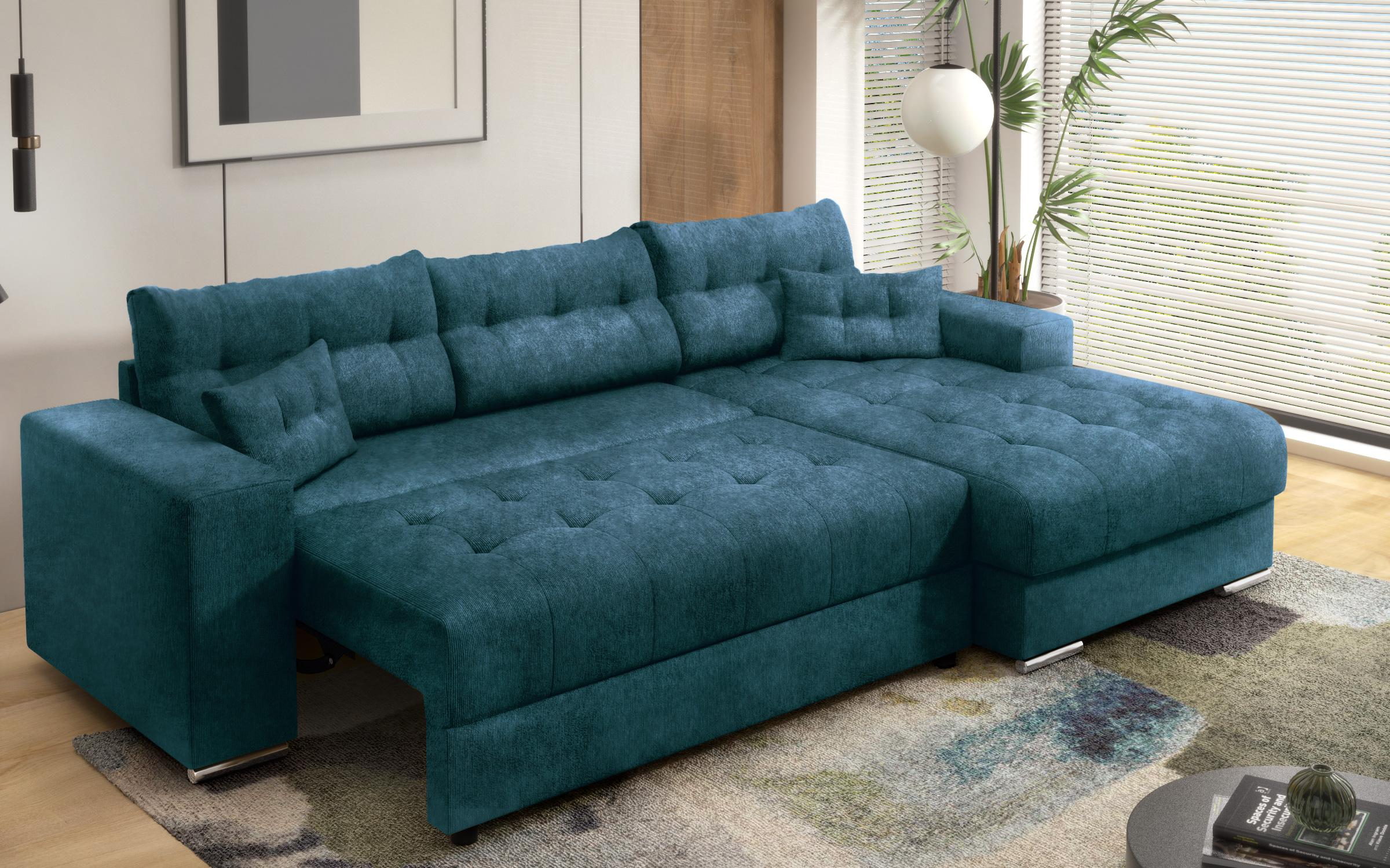 Γωνιακός καναπές Sander, μπλε  5