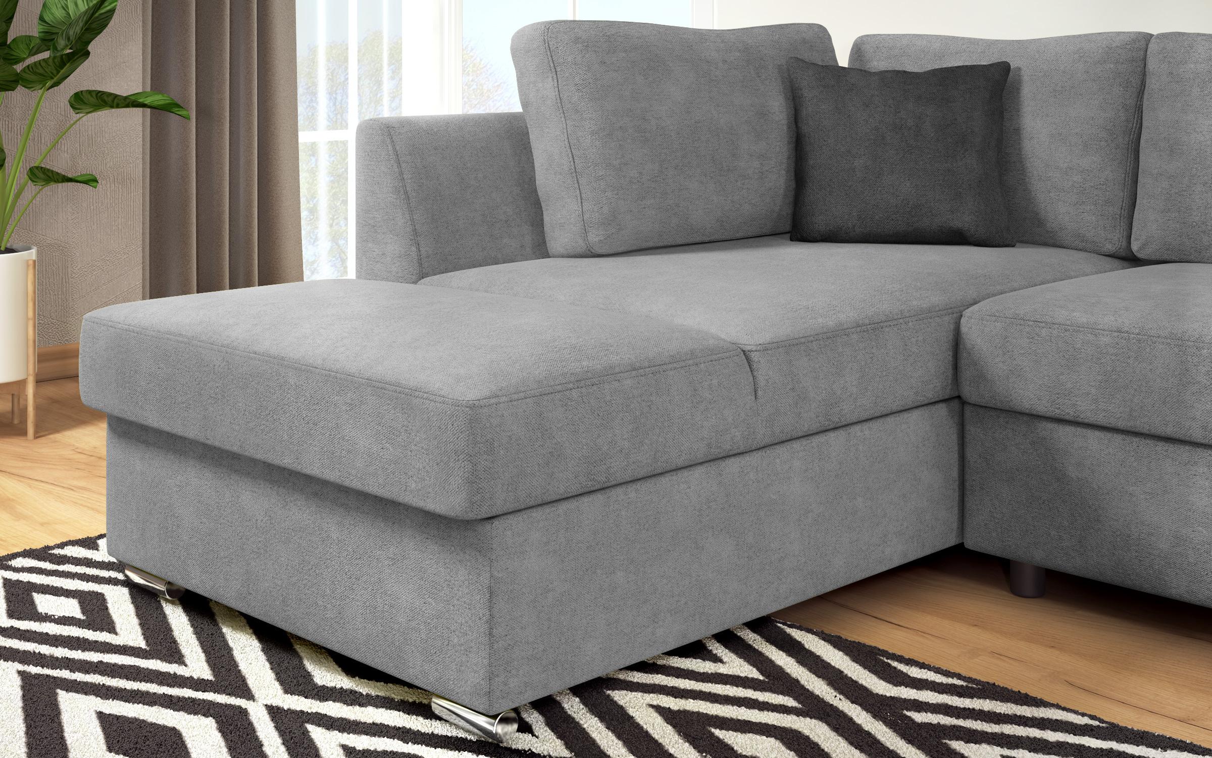 Γωνιακός καναπές – κρεβάτι Toskana S, ανοιχτό γκρι + σκούρο γκρι  9