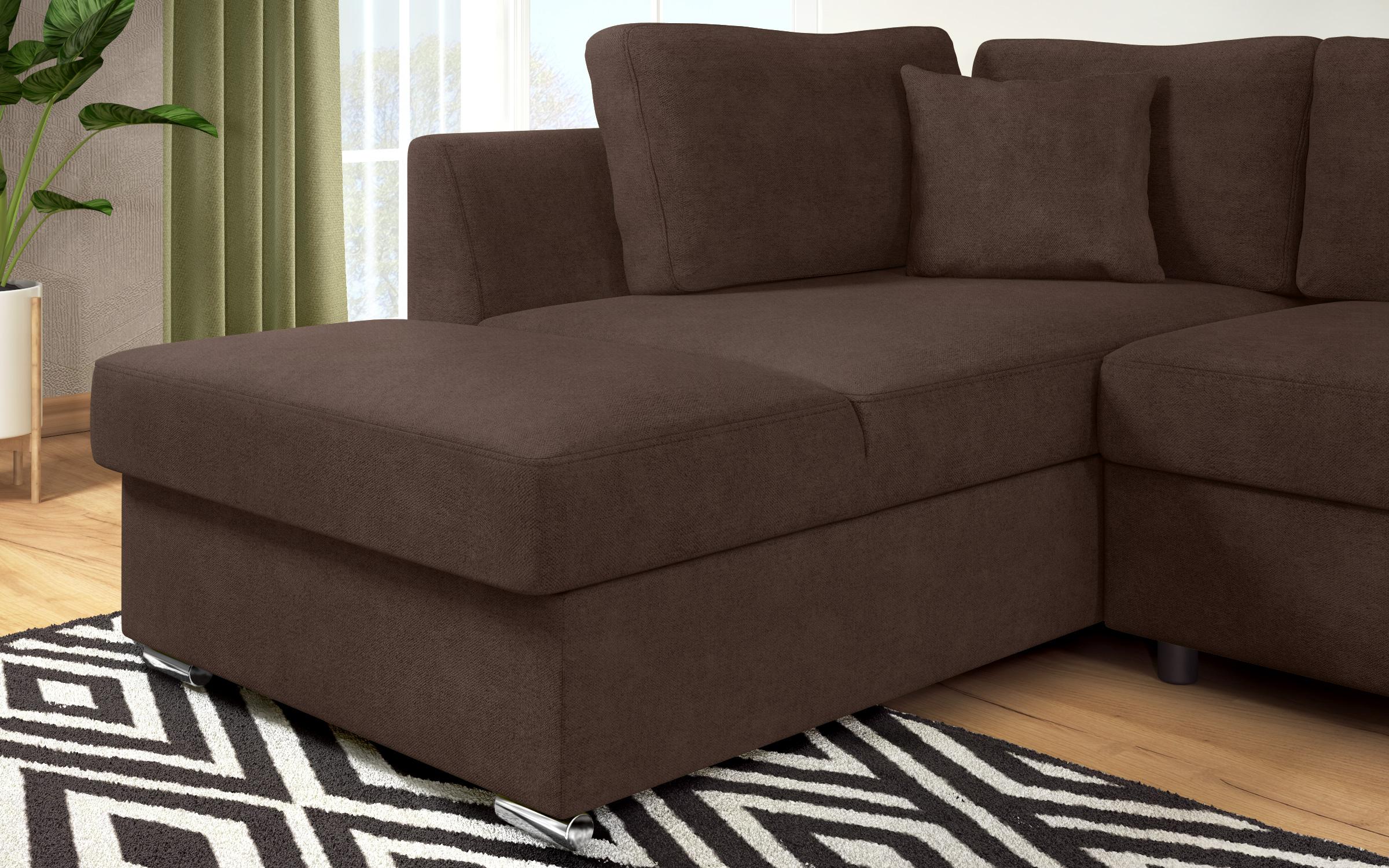 Γωνιακός καναπές – κρεβάτι Toskana S, καφέ  9