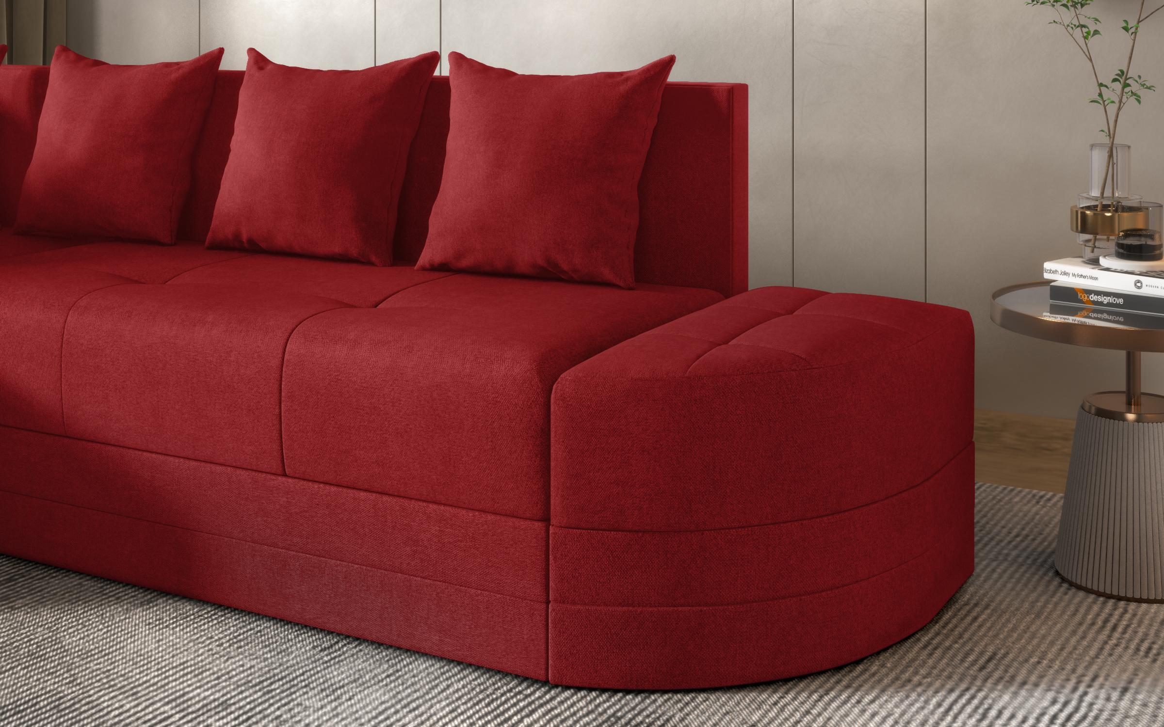 Γωνιακός καναπές Reilly, κόκκινο  3