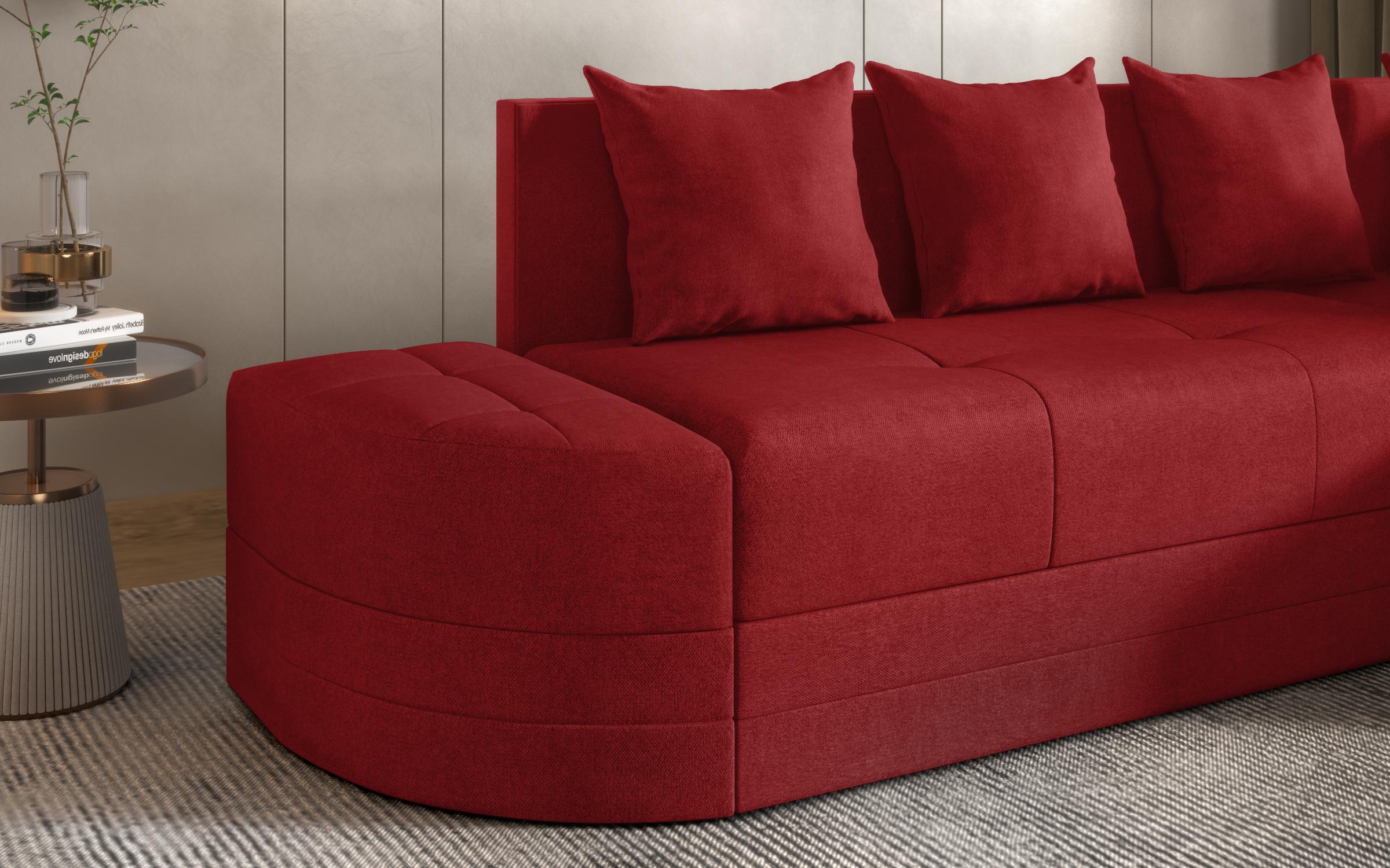 Γωνιακός καναπές Reilly, κόκκινο  3