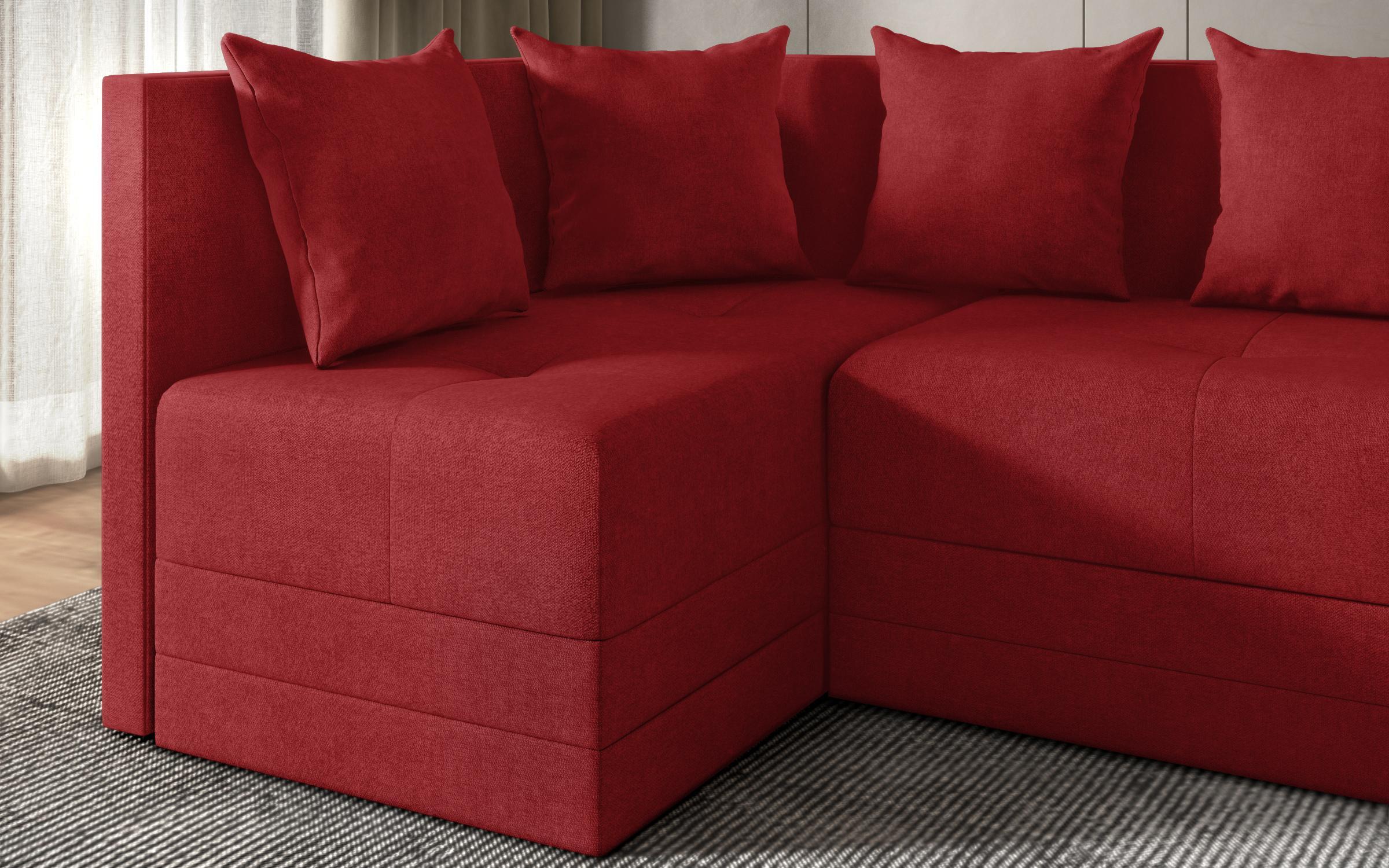 Γωνιακός καναπές Reilly, κόκκινο  4