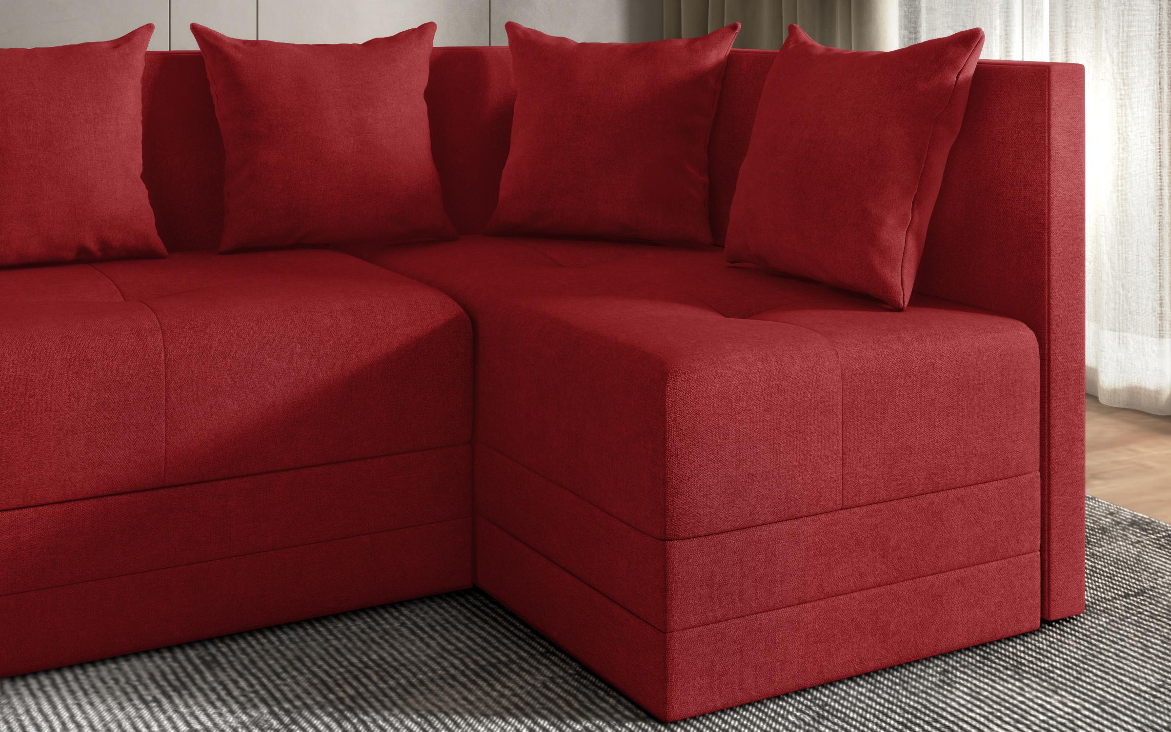 Γωνιακός καναπές Reilly, κόκκινο  4