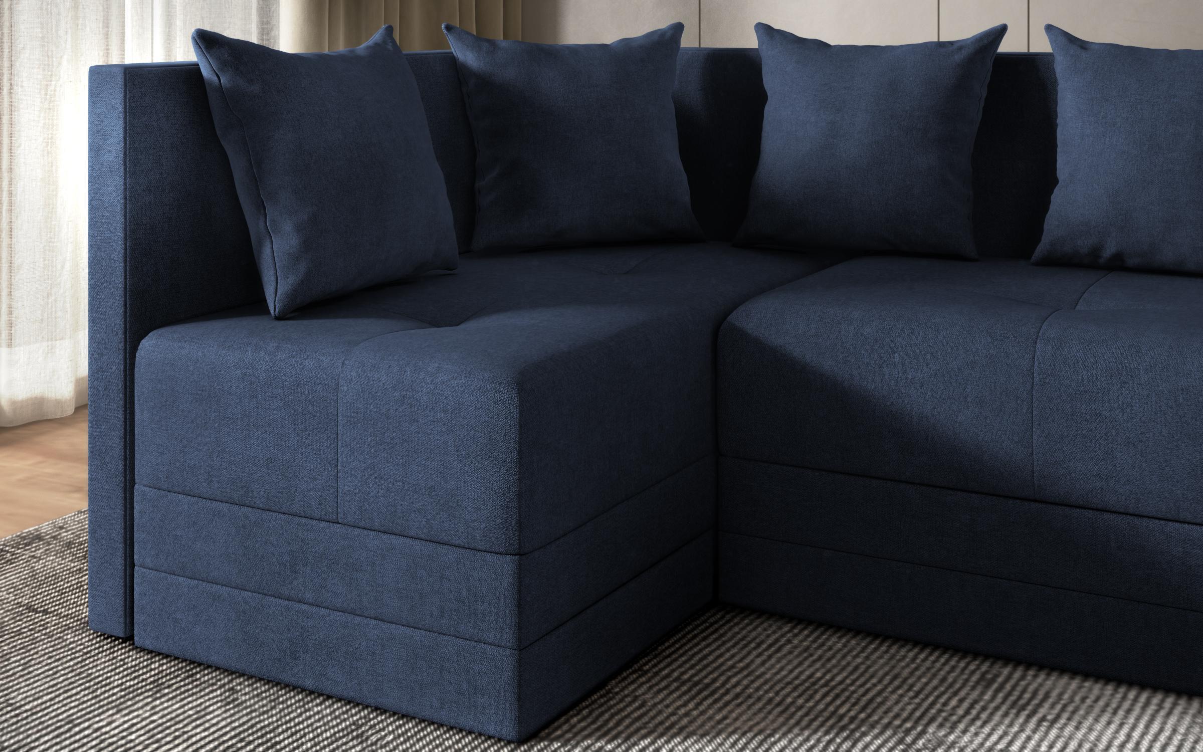 Γωνιακός καναπές Reilly, μπλε  4