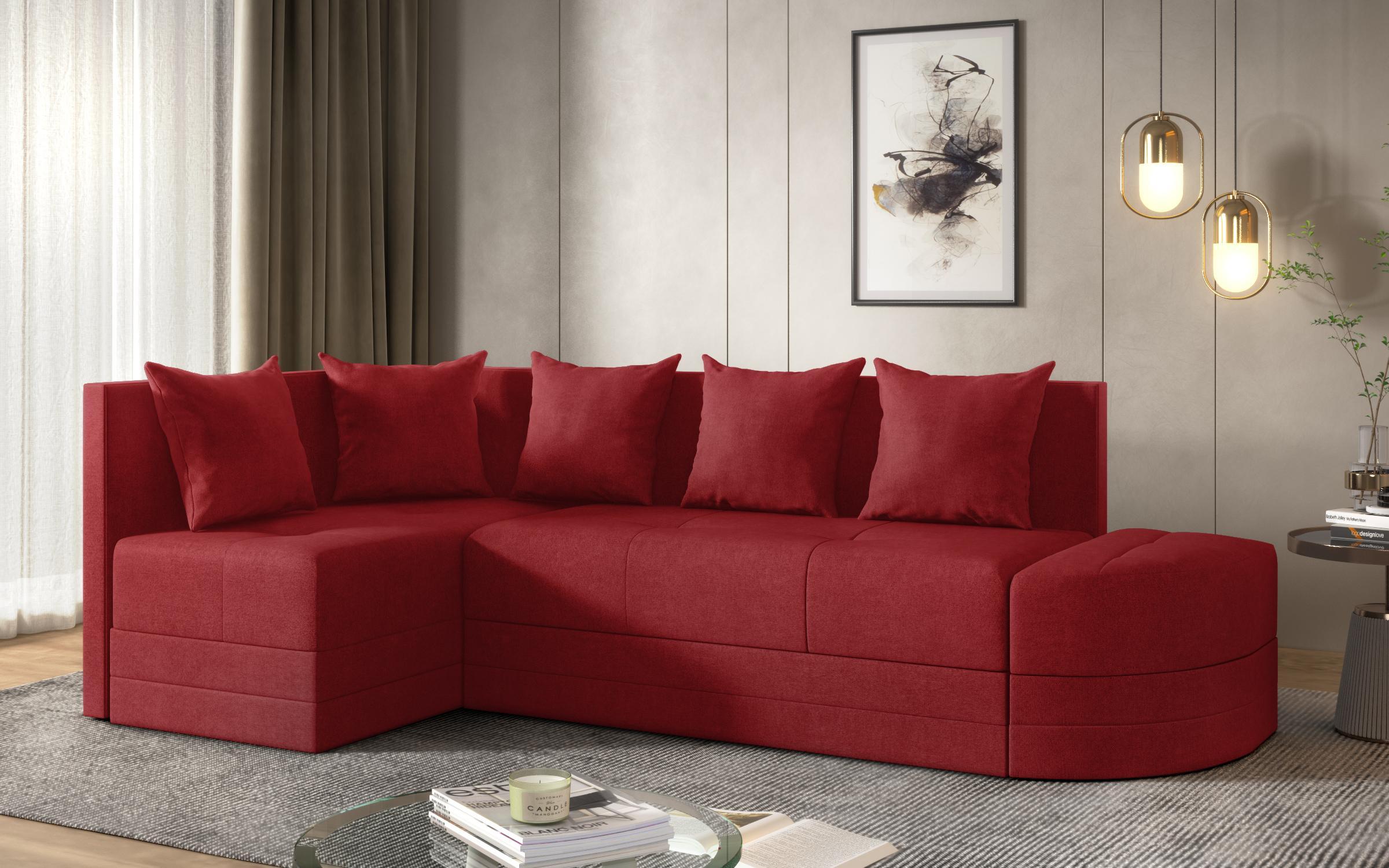 Γωνιακός καναπές Reilly, κόκκινο  1