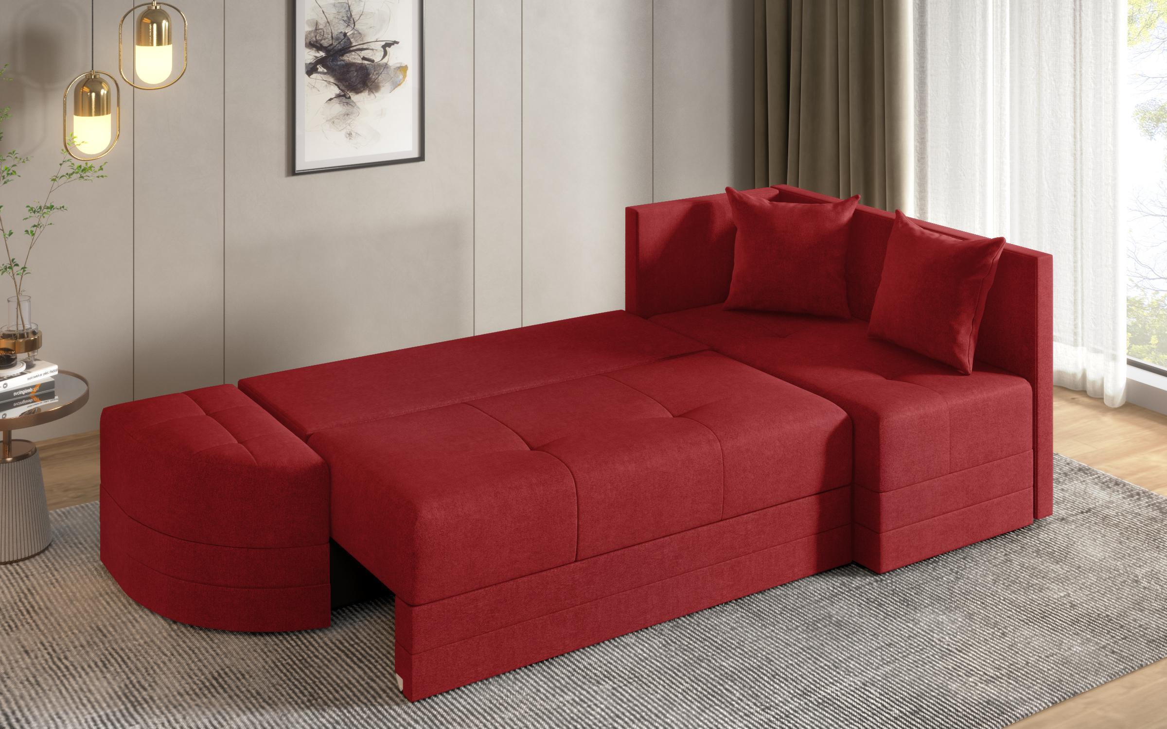 Γωνιακός καναπές Reilly, κόκκινο  8