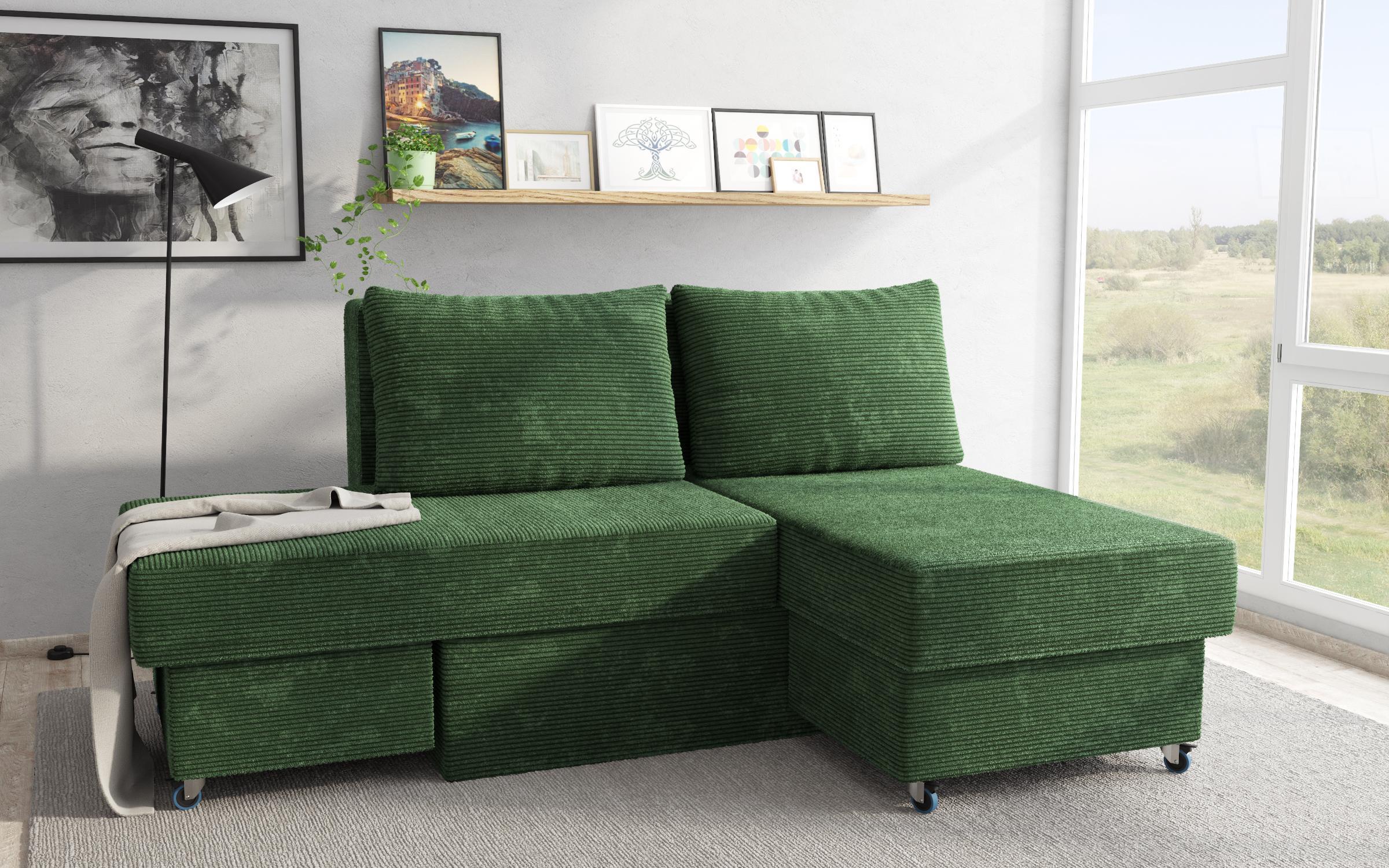 Γωνιακός καναπές Boni, πράσινο  2