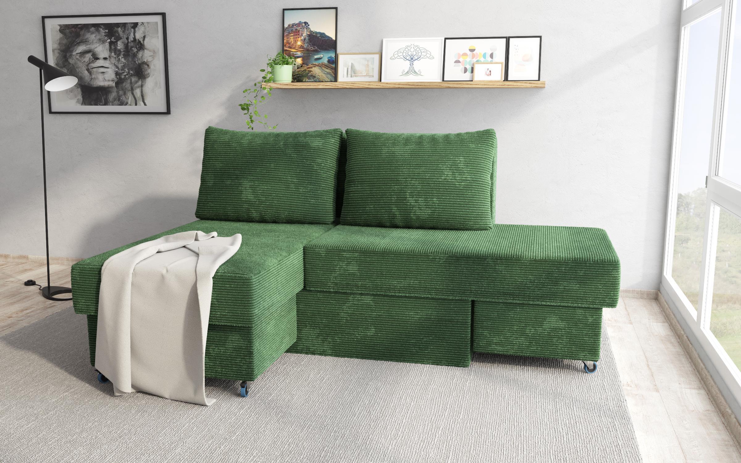 Γωνιακός καναπές Boni, πράσινο  1