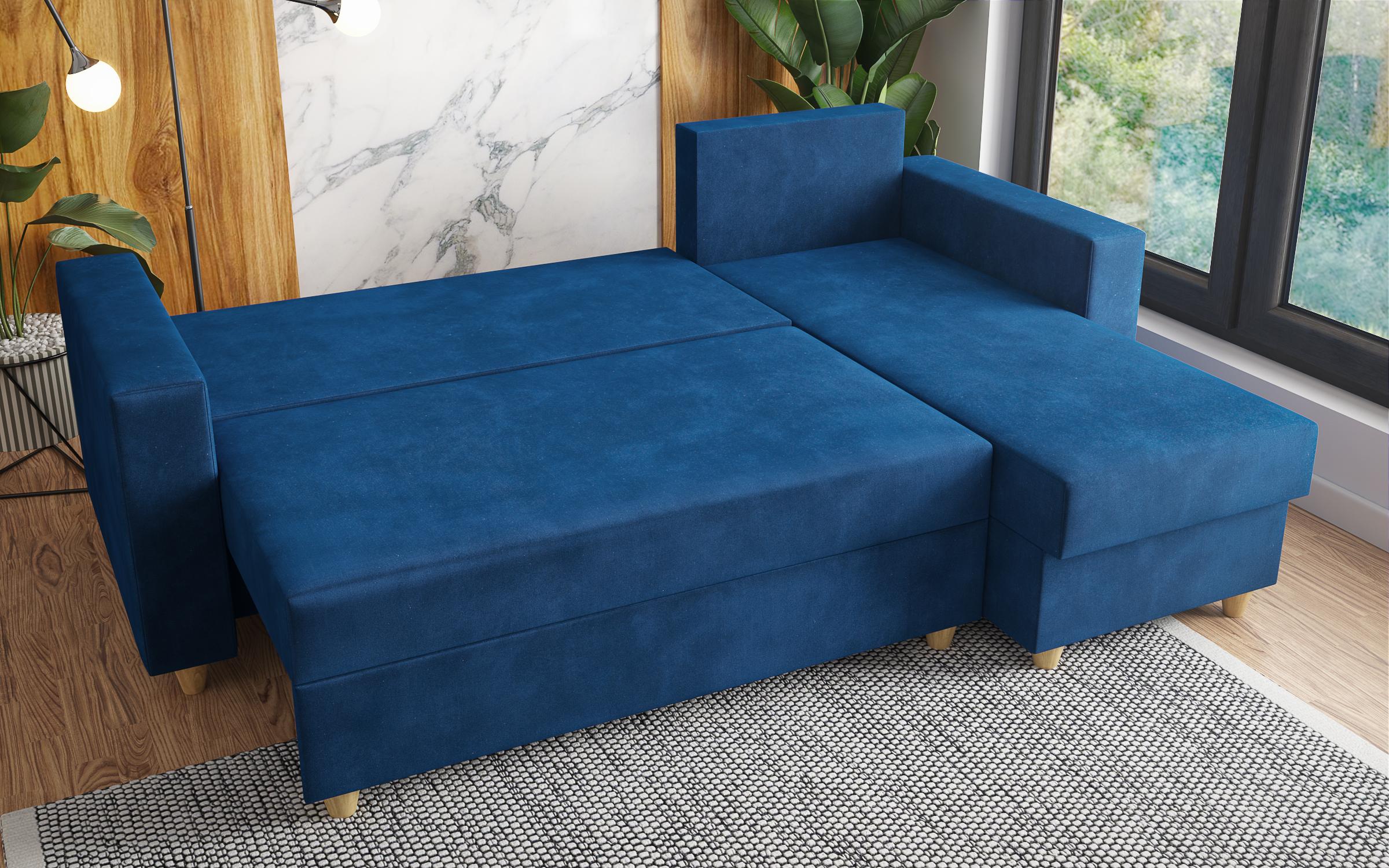Γωνιακός καναπές Fabiola, μπλε  4