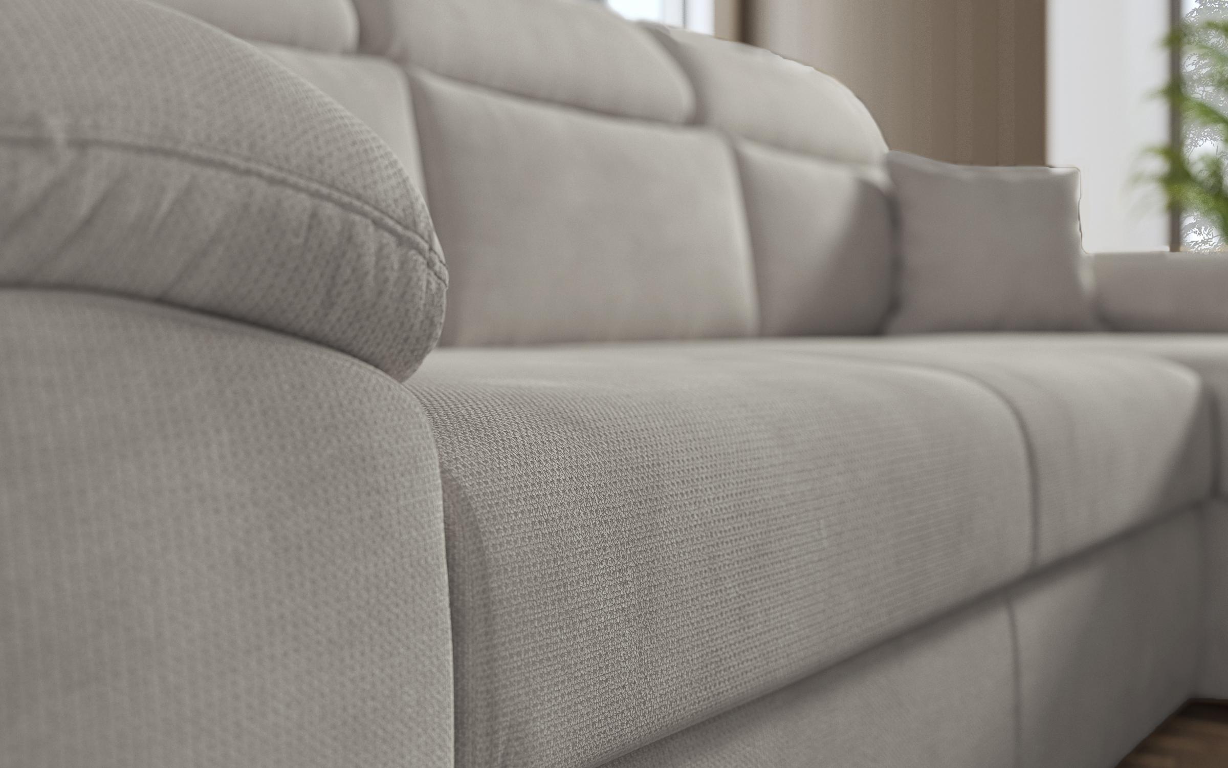Γωνιακός καναπές – κρεβάτι Andielo Lux, ανοιχτό μπεζ  5
