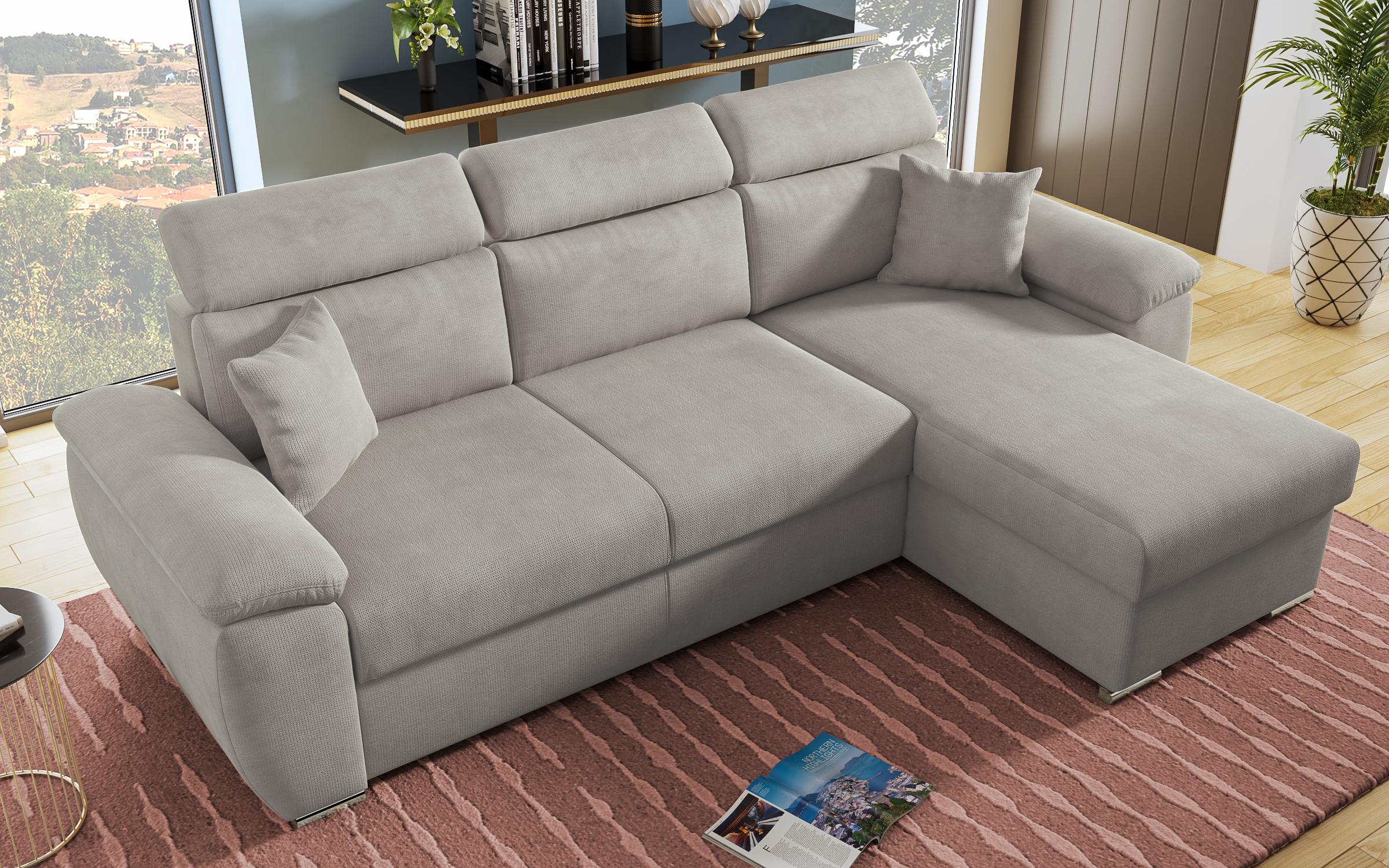 Γωνιακός καναπές – κρεβάτι Andielo Lux, ανοιχτό μπεζ  6