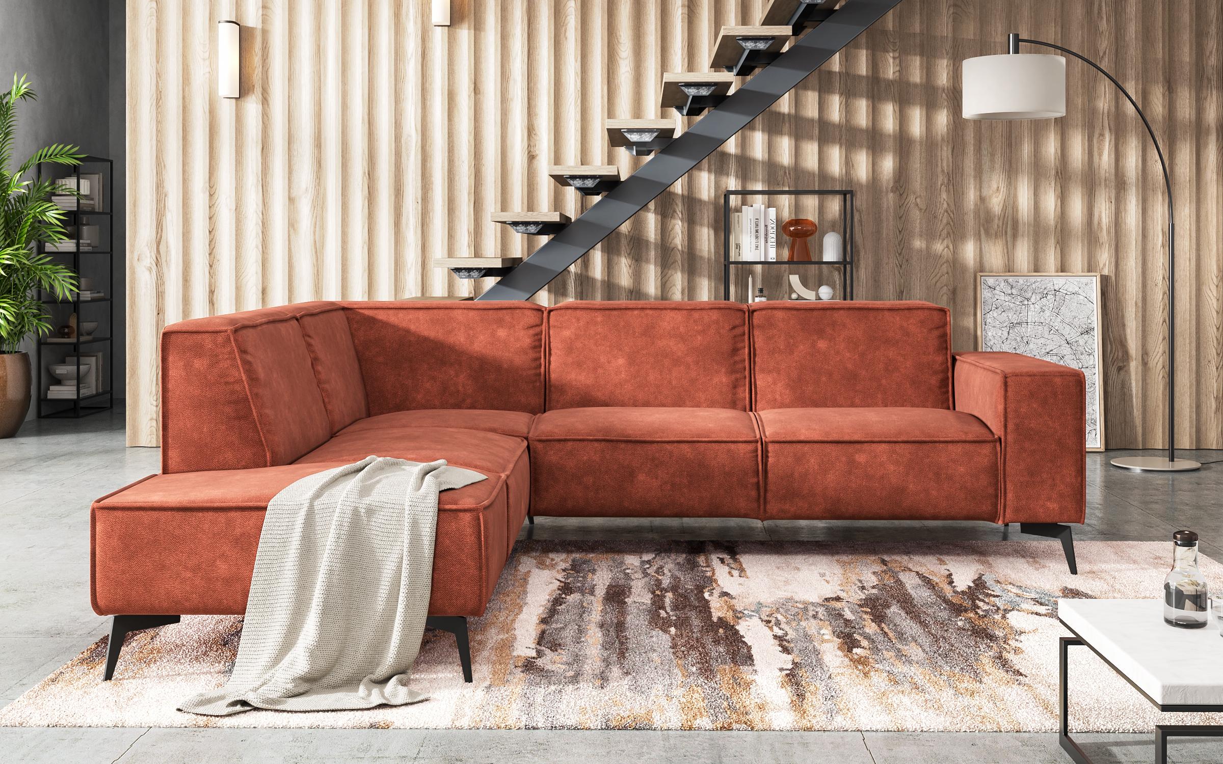 Γωνιακός καναπές Astor, πορτοκαλί  1