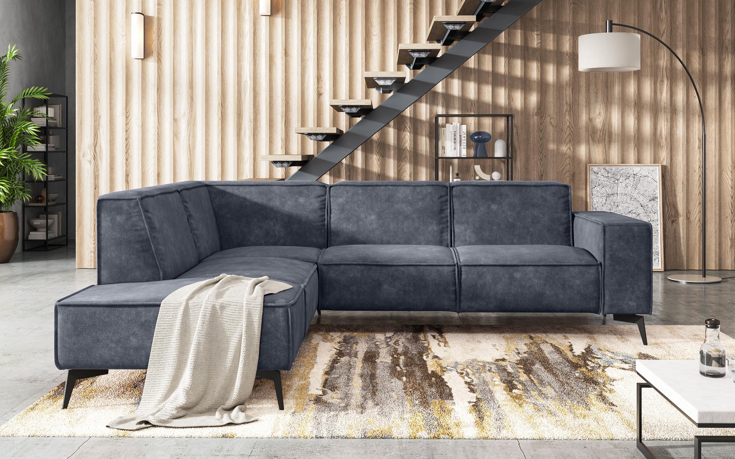 Γωνιακός καναπές Astor, σκούρο μπλε  1