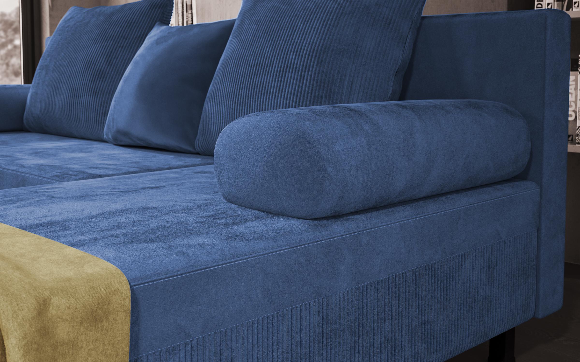 Γωνιακός καναπές Delano, μπλε  6