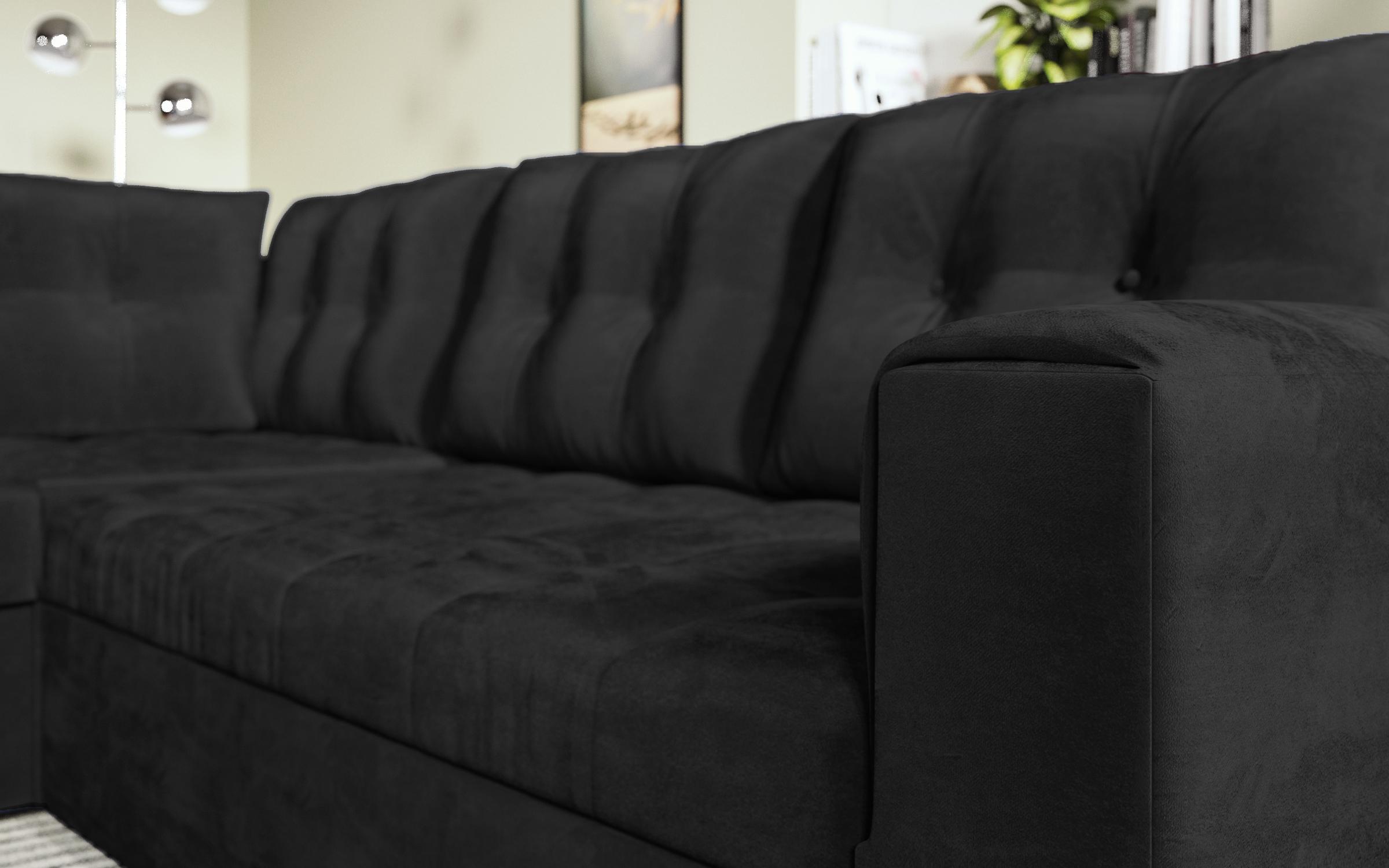 Γωνιακός καναπές κρεβάτι Delant, σκούρο γκρι  5