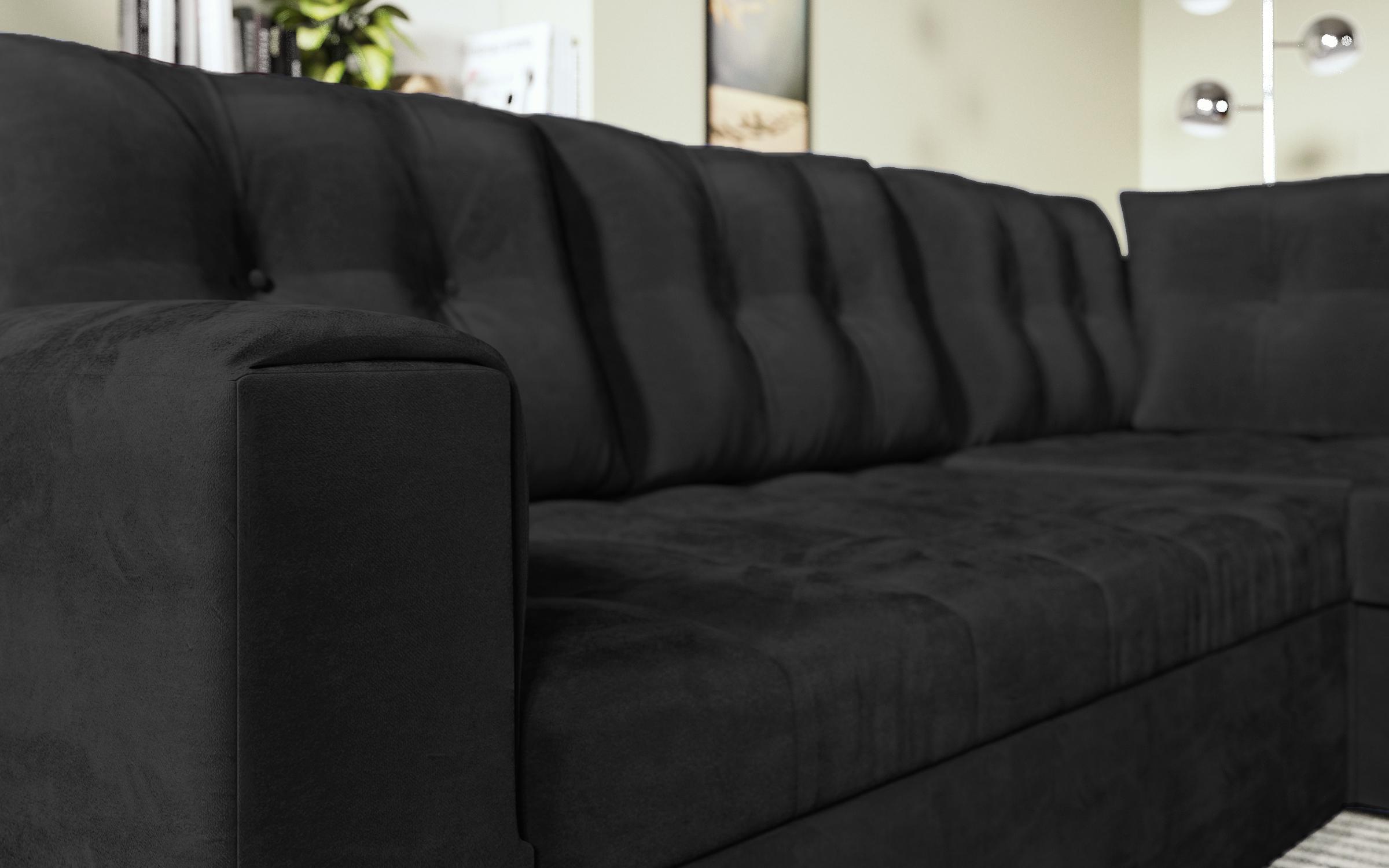 Γωνιακός καναπές κρεβάτι  Delant, σκούρο γκρι  4