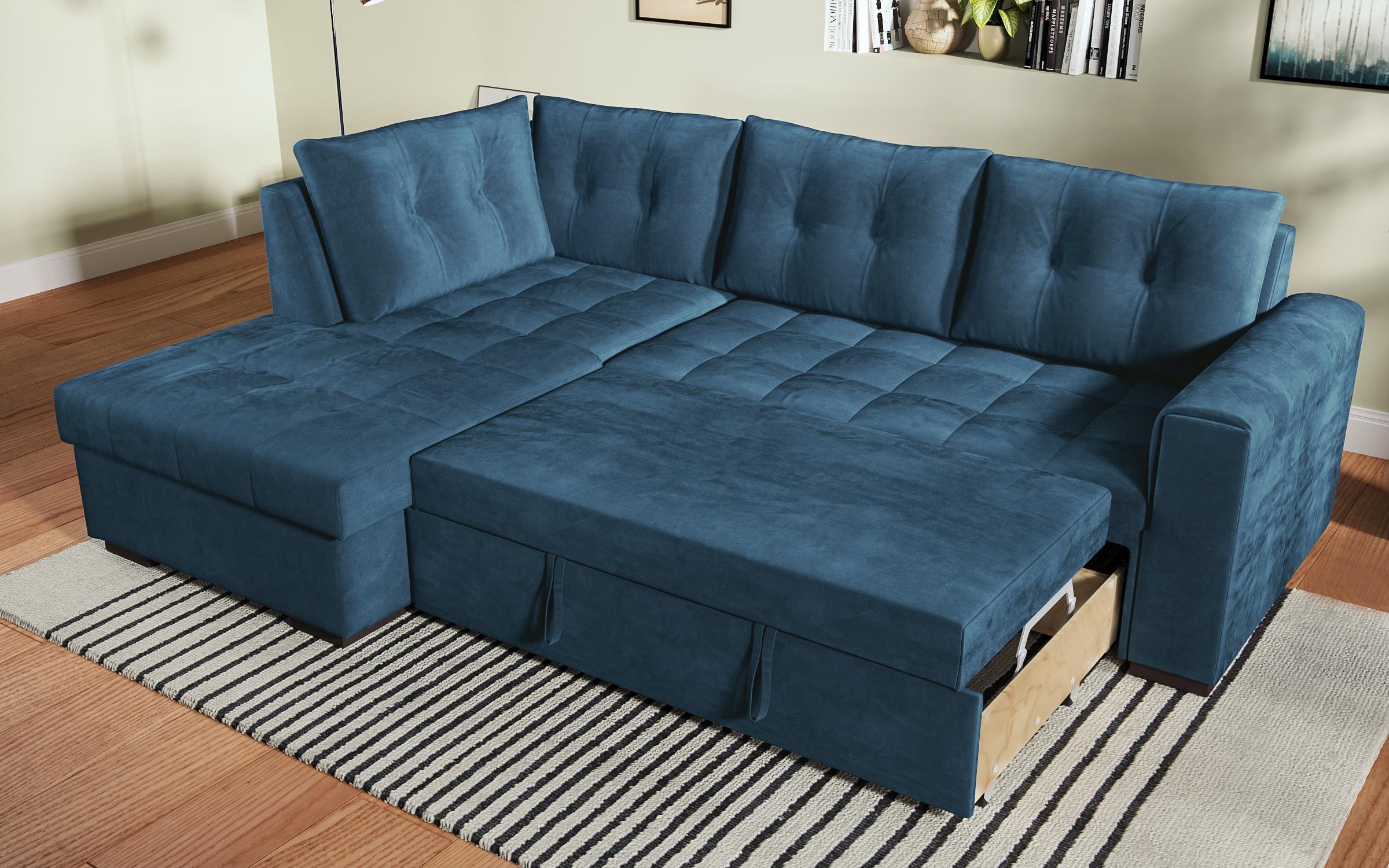 Γωνιακός καναπές κρεβάτι  Delant, τυρκουάζ  8