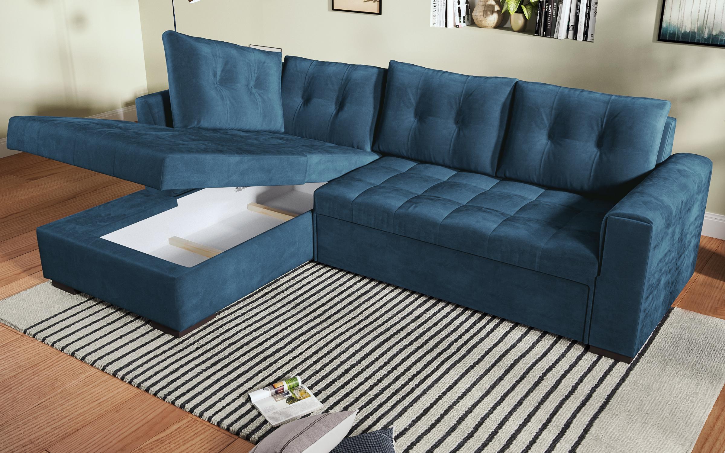 Γωνιακός καναπές κρεβάτι  Delant, τυρκουάζ  9