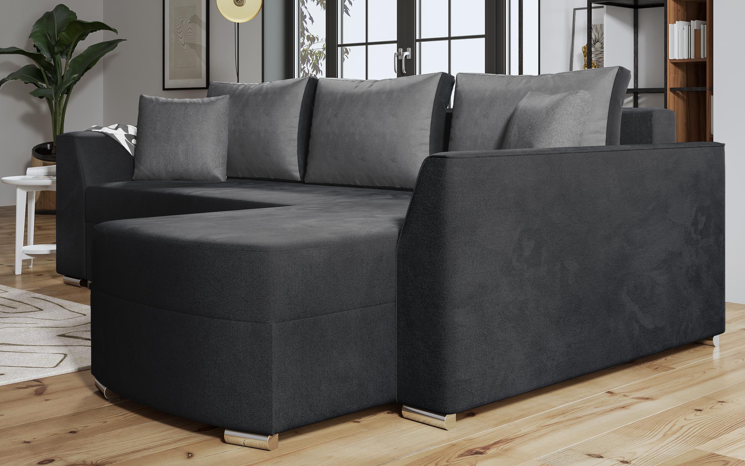 Γωνιακός καναπές Dublin, σκούρο γκρι + γκρι  4