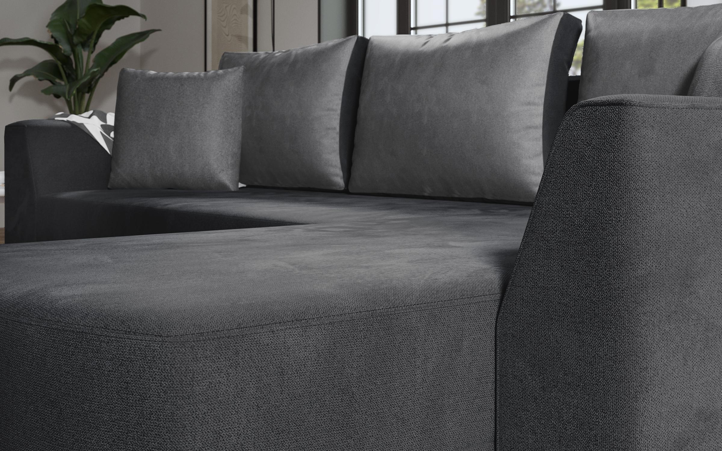 Γωνιακός καναπές Dublin, σκούρο γκρι + γκρι  5