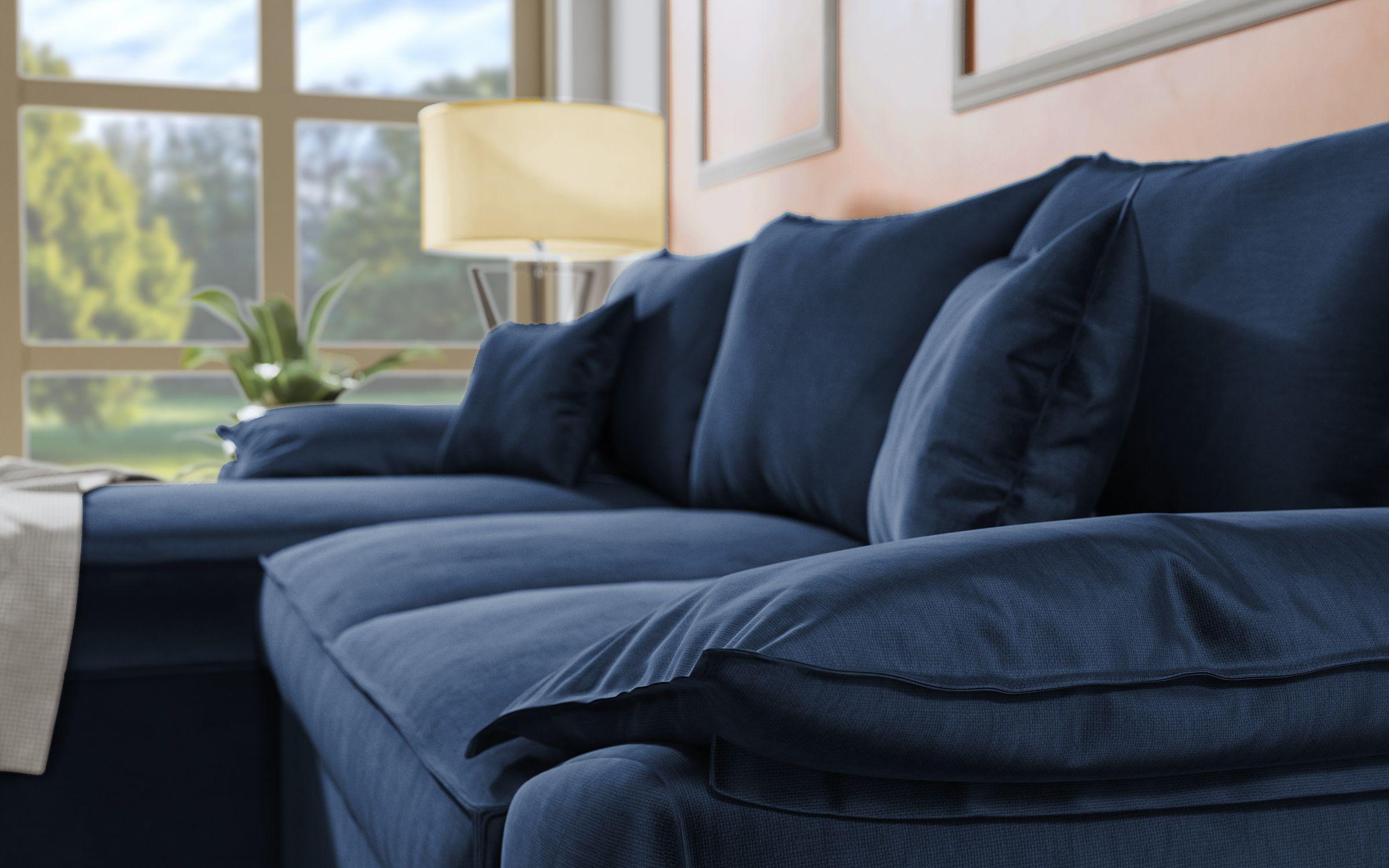 Γωνιακός καναπές - κρεβάτι Elzas, μπλε  5