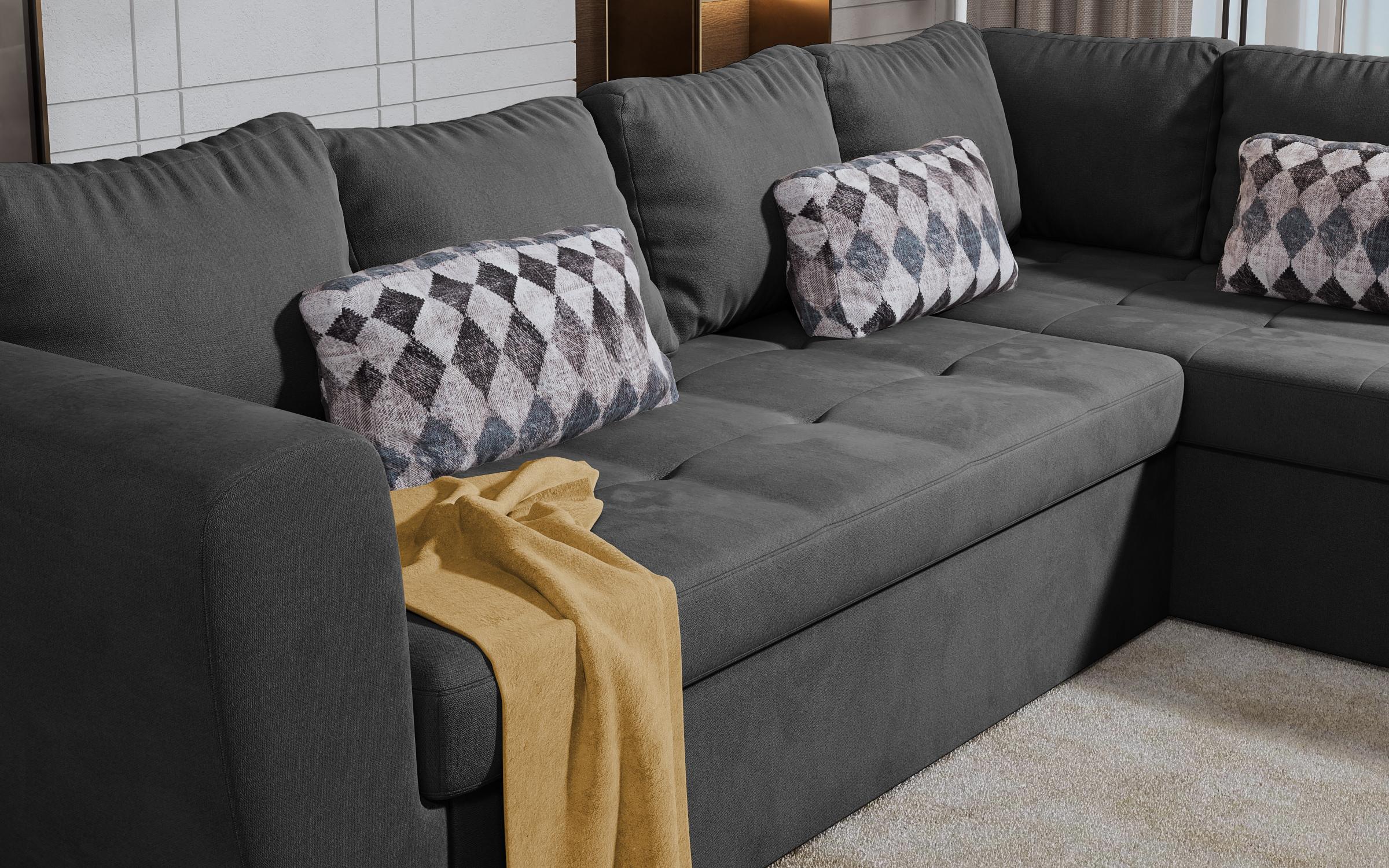 Γωνιακός καναπές Las Vegas Premium, σκούρο γκρί  5