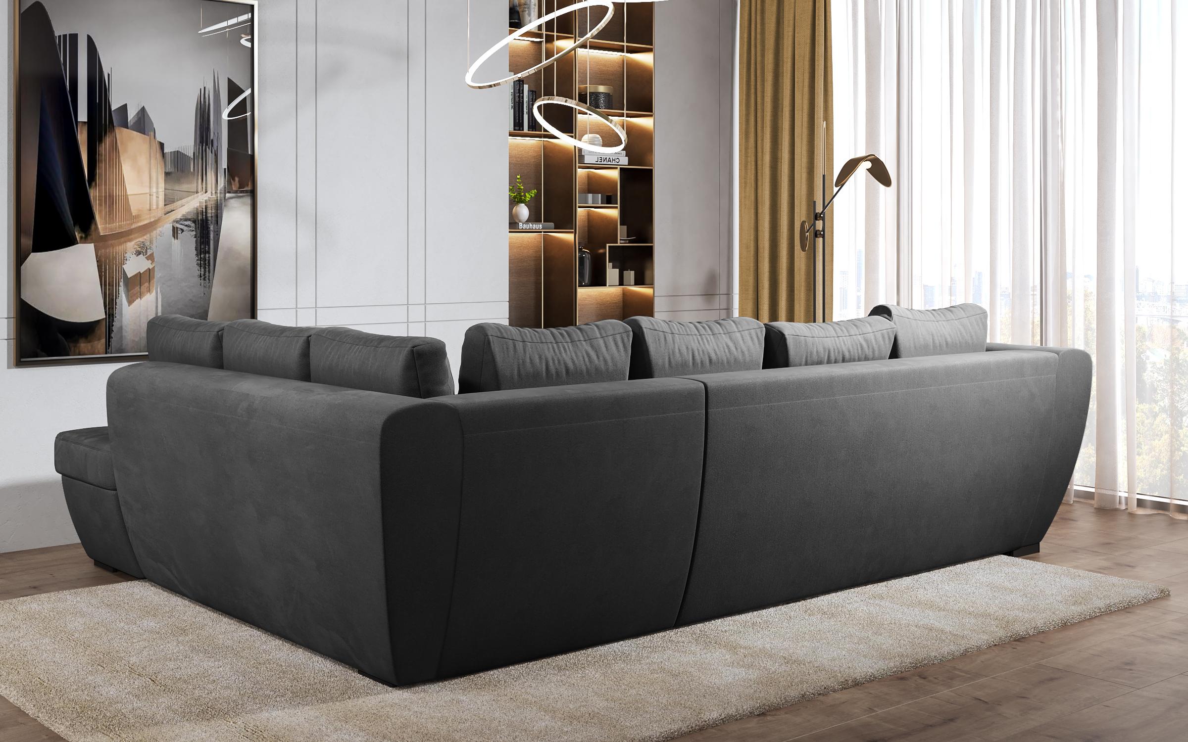 Γωνιακός καναπές Las Vegas Premium, σκούρο γκρί  7