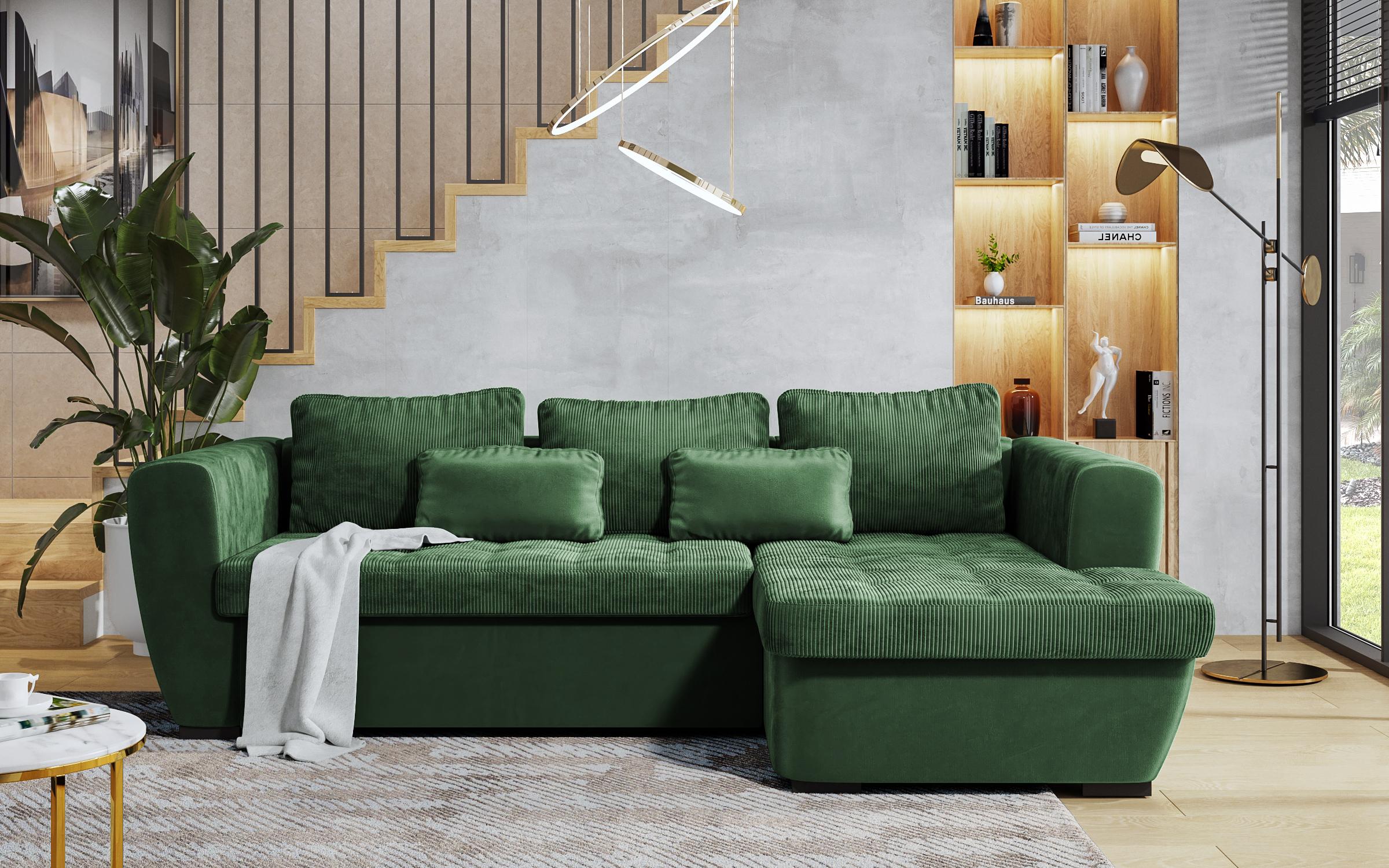 Γωνιακός καναπές Las Vegas S Premium, πράσινο  1