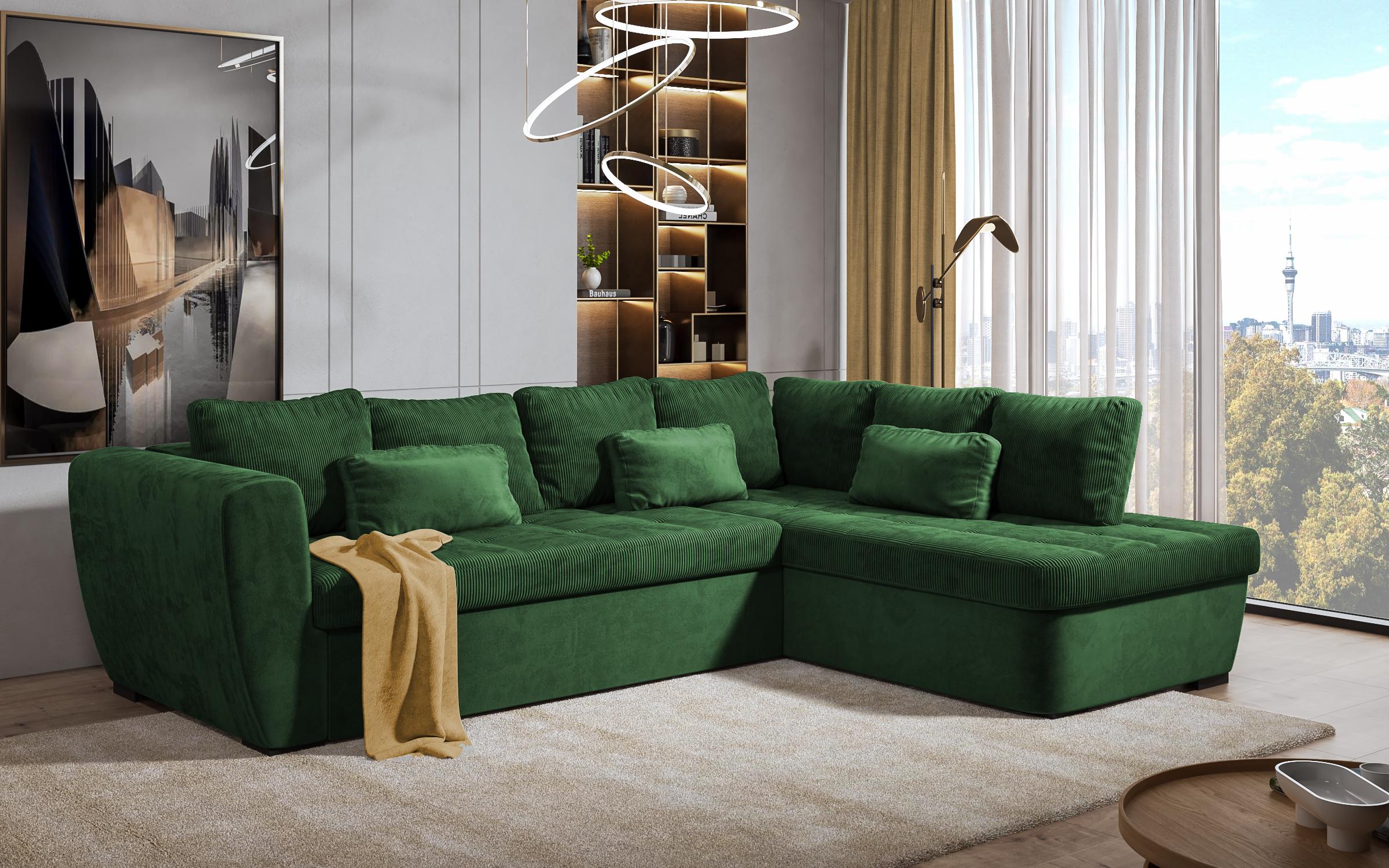 Γωνιακός καναπές  Las Vegas Premium, πράσινο  3