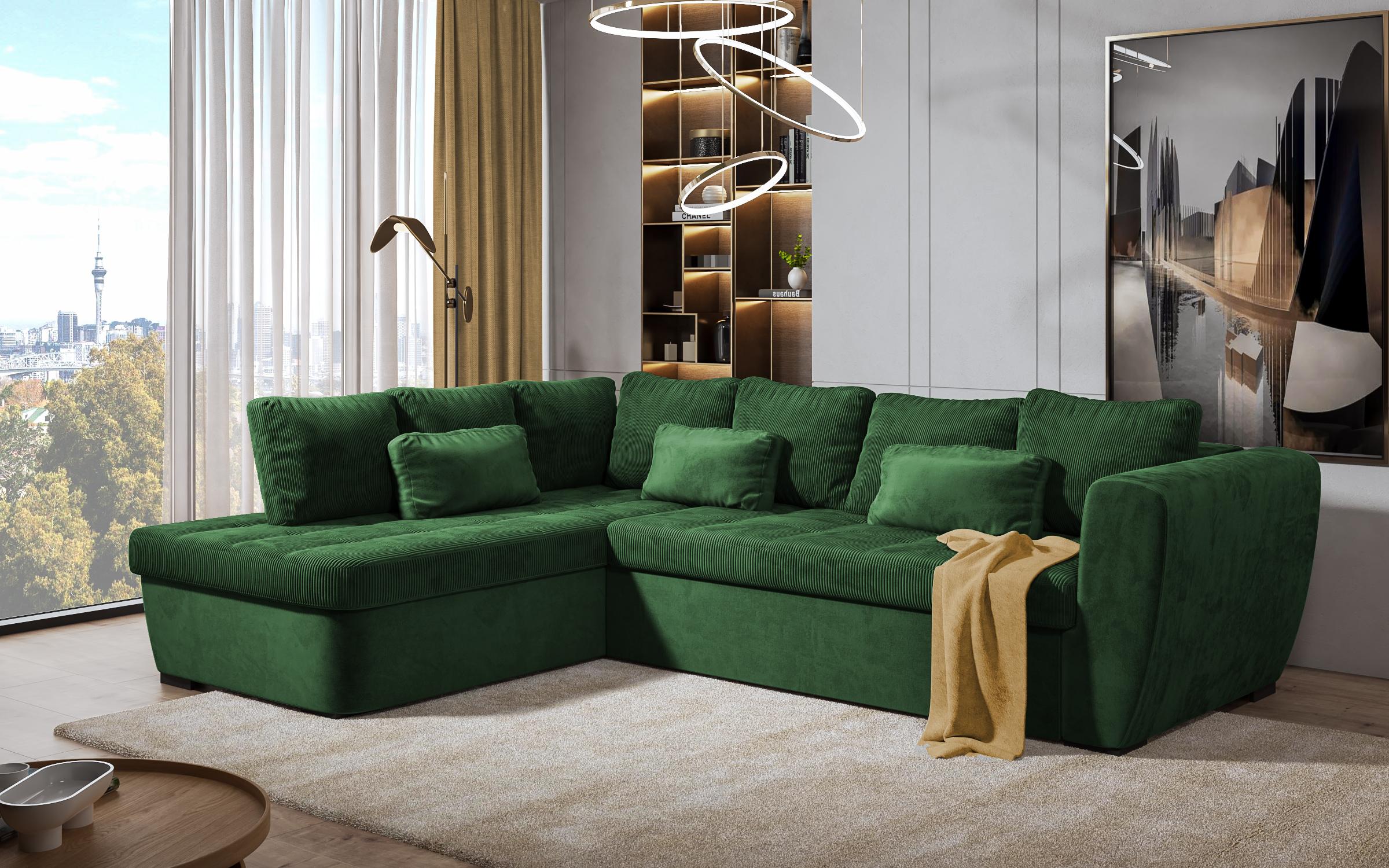 Γωνιακός καναπές  Las Vegas Premium, πράσινο  3