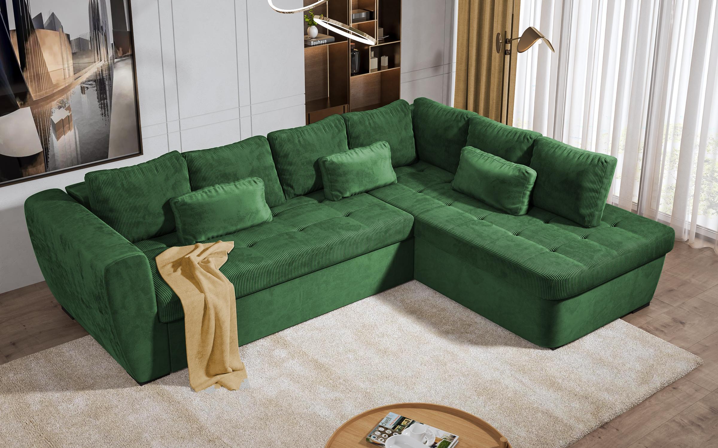 Γωνιακός καναπές  Las Vegas Premium, πράσινο  6